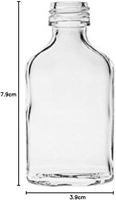 50 Stück Mini-Glasflaschen mit Schraubverschluss, 50 Stück|20 ml