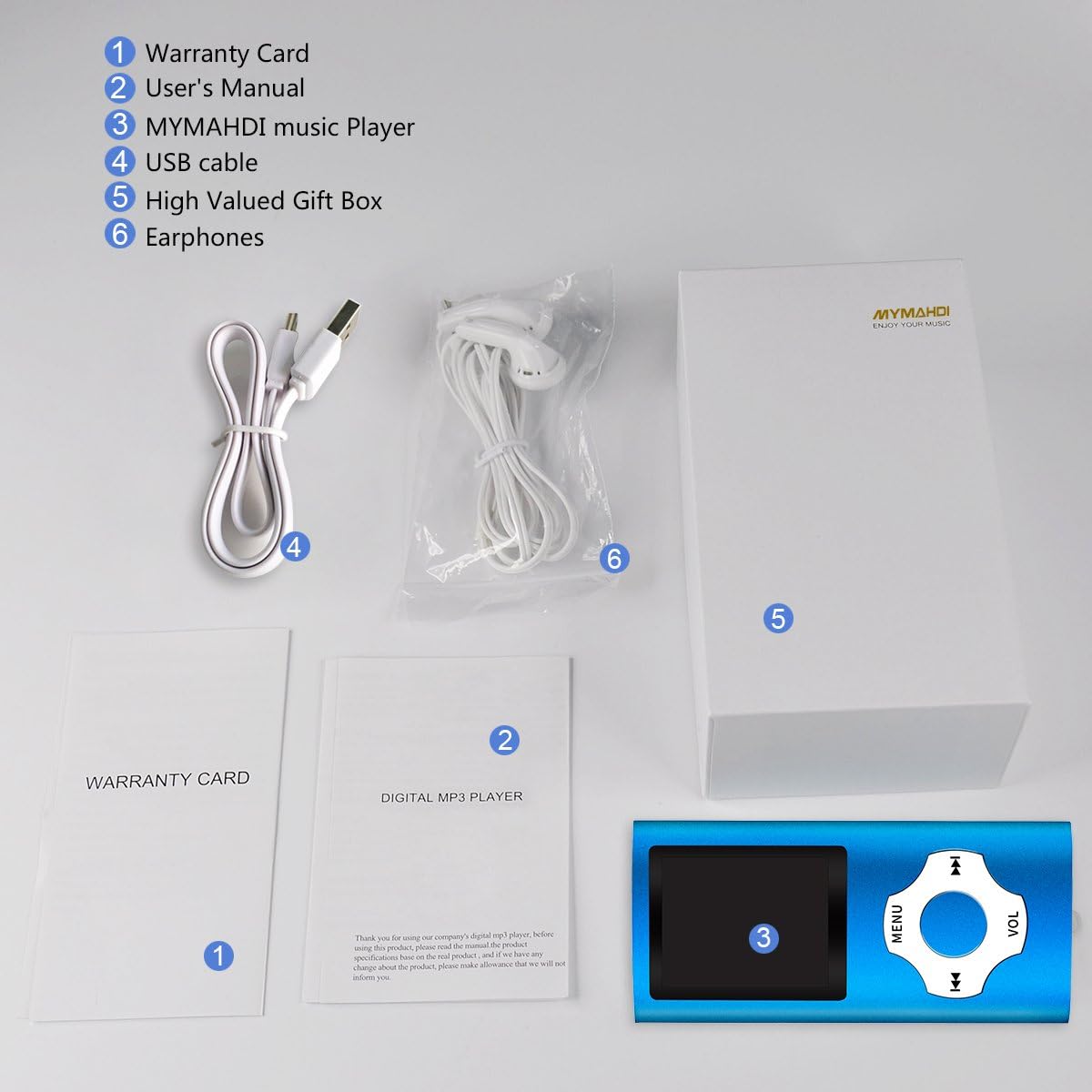 MP3/MP4 Player, Dunkelblau