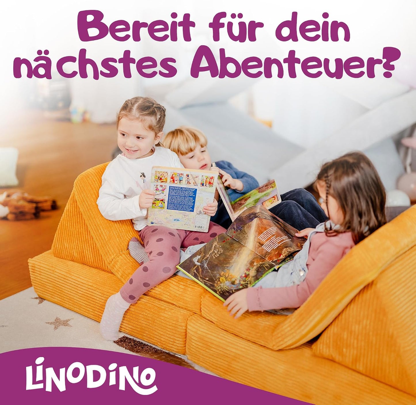 Spielsofa für Kinder, Gänseblümchen Gelb