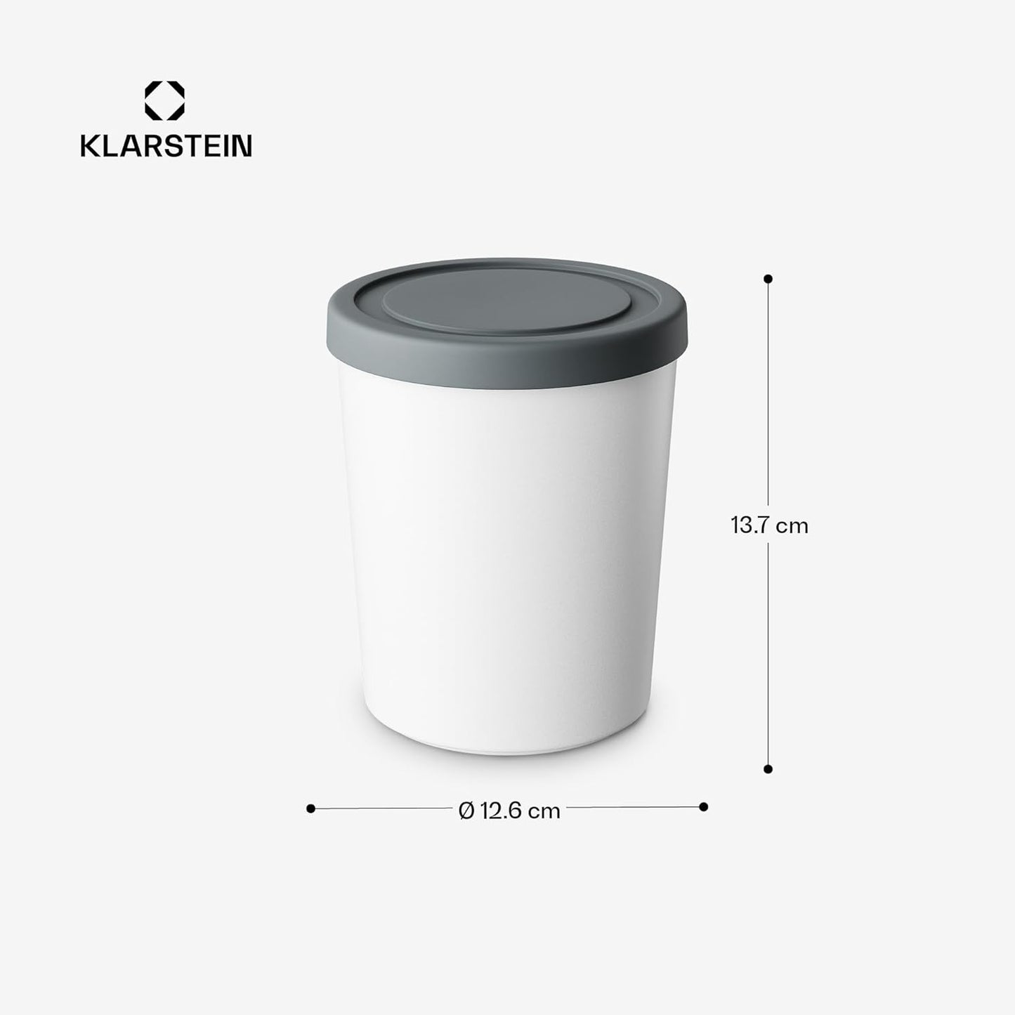 2-teiliges Eisbehälter-Set für Speiseeis & Joghurt, 2x1L Behälter