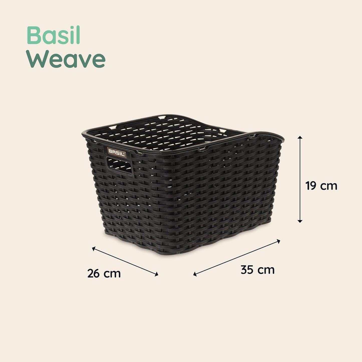 Weave WP Fahrrad-Hinterradkorb, Schwarz