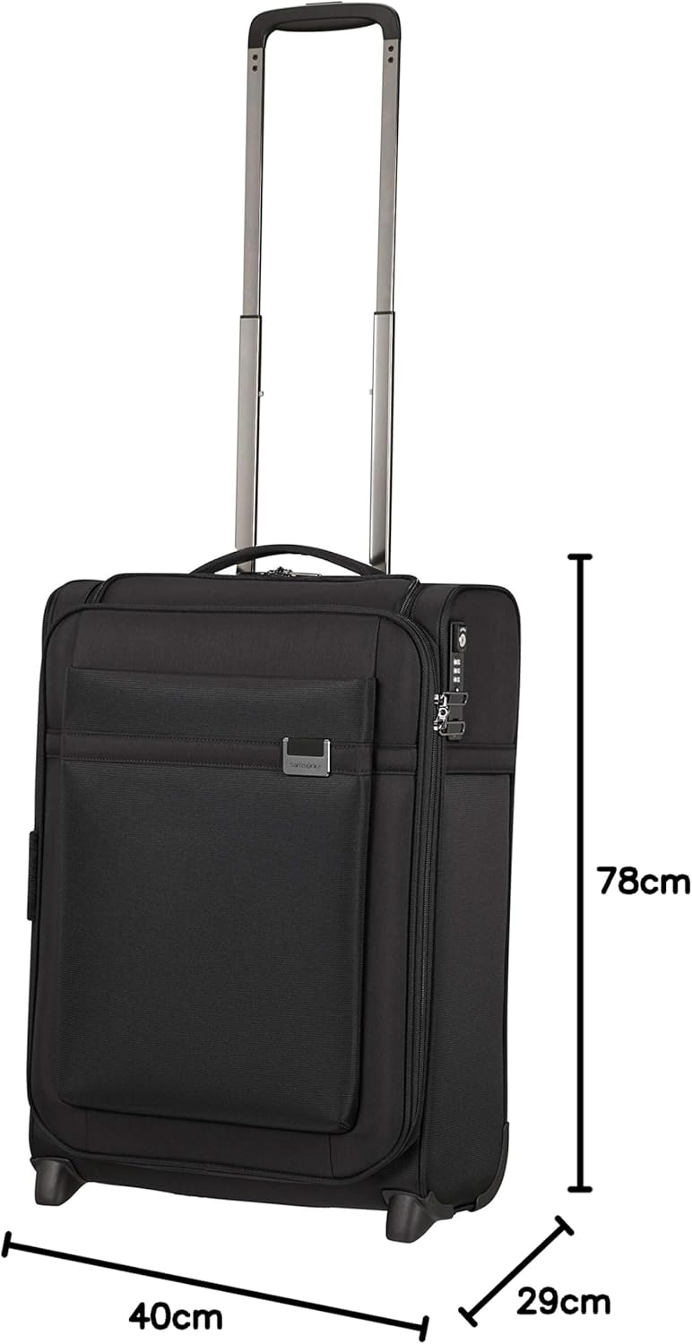 Airea Koffer, Schwarz (Black) L (78 cm - 111.5/120 L) Einfarbig