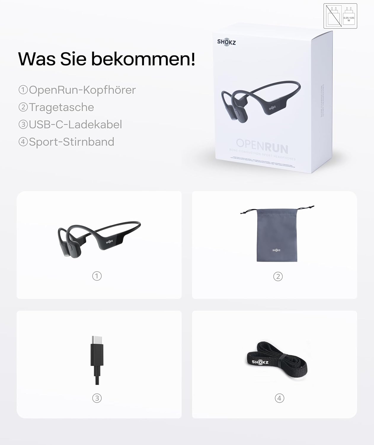 OpenRun USB-C, Standard Cosmic Black