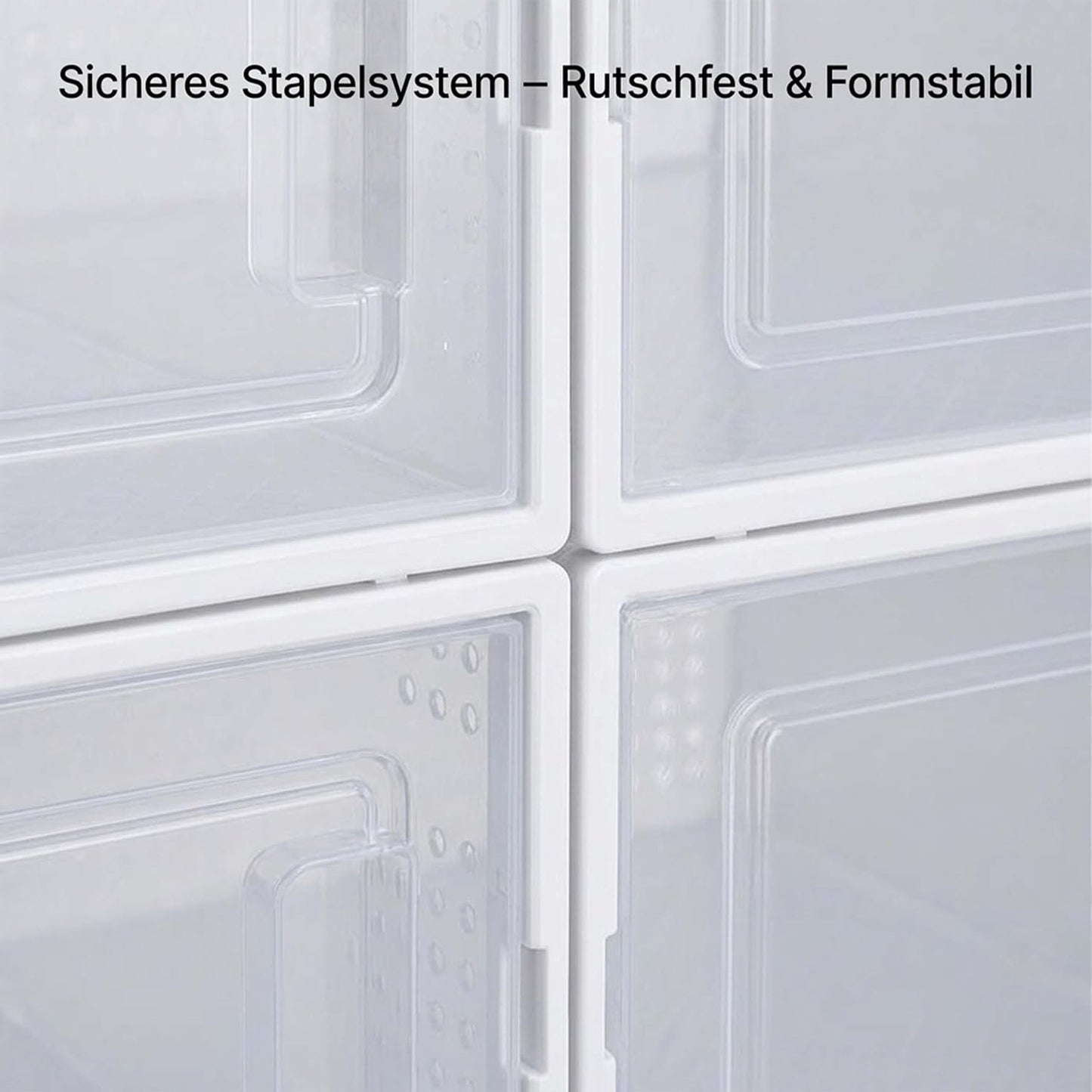 Schuhorganizer 12er Pack, stapelbare Schuhboxen