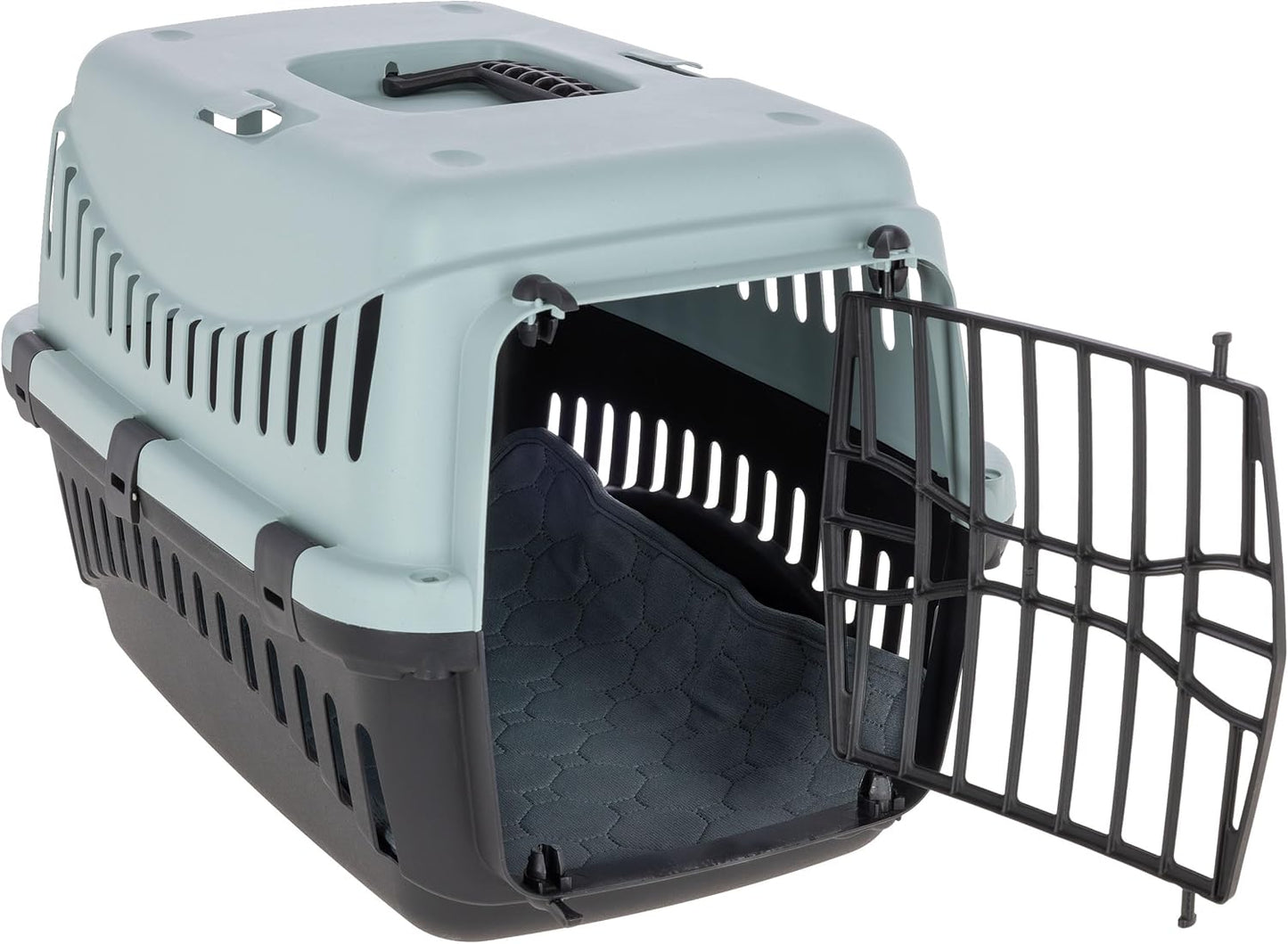 Transportbox Expedion für kleine Haustiere (45x30x30 cm), blau/schwarz