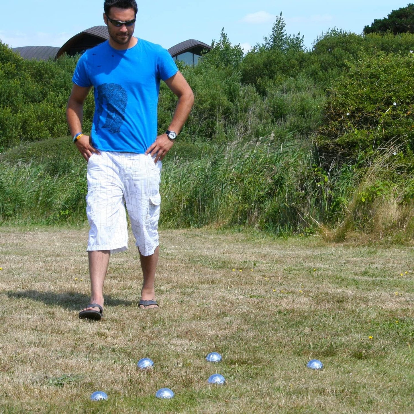 Boules-Set mit 8 Kugeln, 8 Boules Set w/ Canvas Case