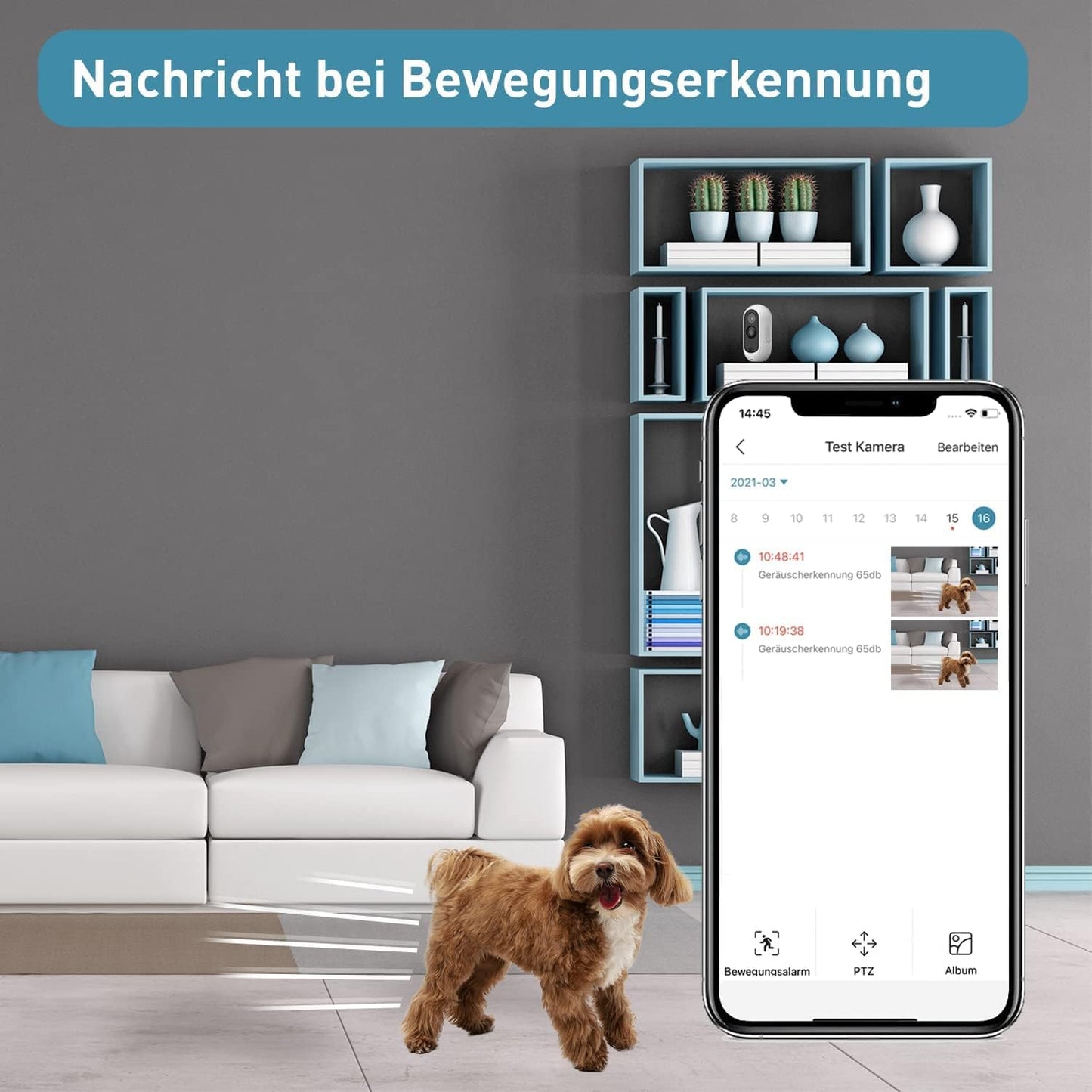 2er-Haustierkamera-Set mit Bewegungserkennung, Sprachfunktion & Nachtsicht, Cam Free 2er Set