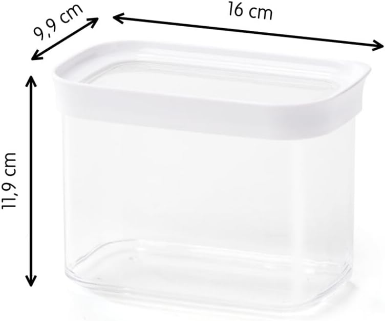 Vorratsdose Optima, Trockenvorrat 1.0 L Weiss/Transparent