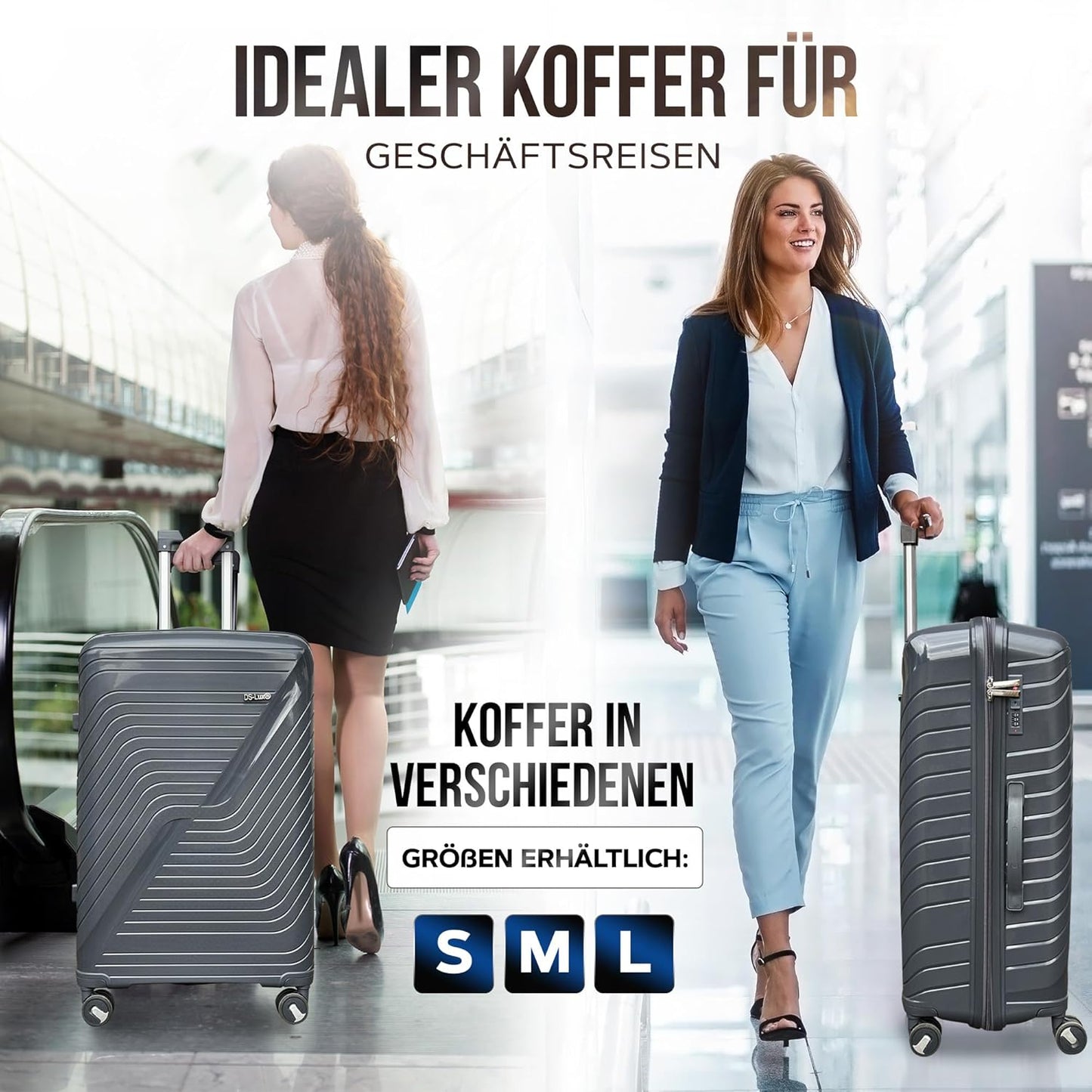 3-teiliges Hartschalenkoffer-Set, Grau V3 Set