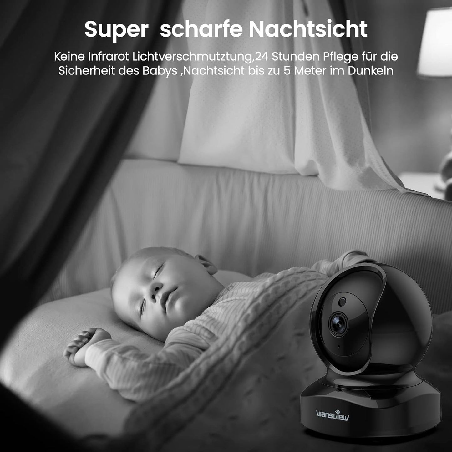 Überwachungskamera, Schwarz