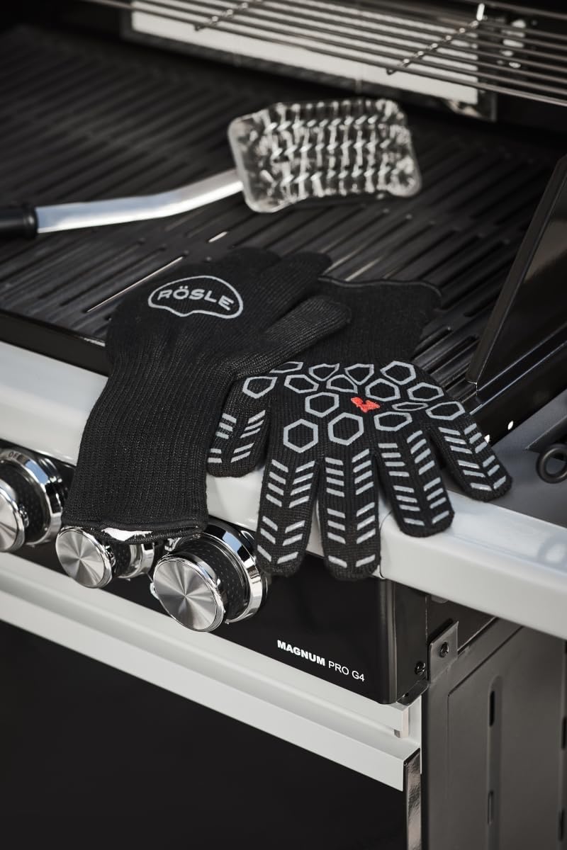 Atmungsaktive Premium-Grillhandschuhe (bis 350°C), Premium Grillhandschuhe Single