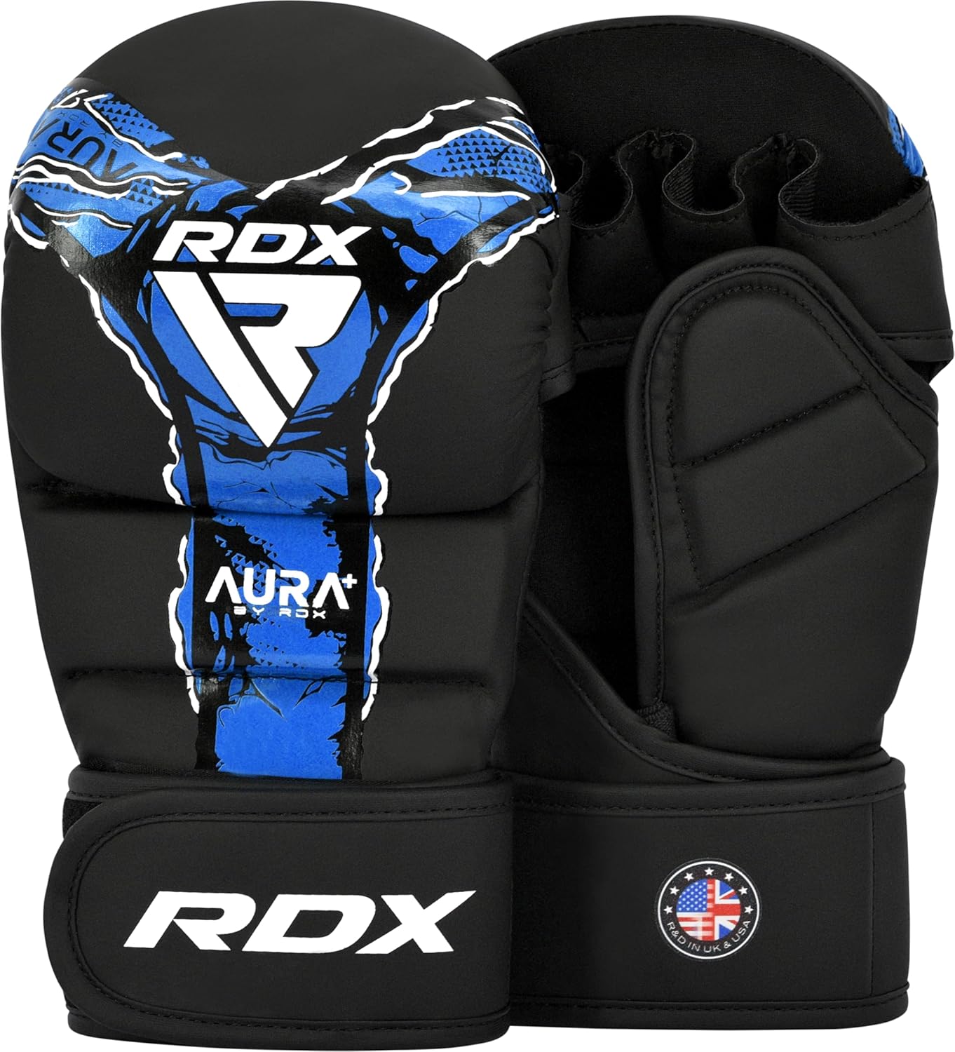 MMA Sparring & Training Handschuhe Maya Hide Leder, Black/Blue M