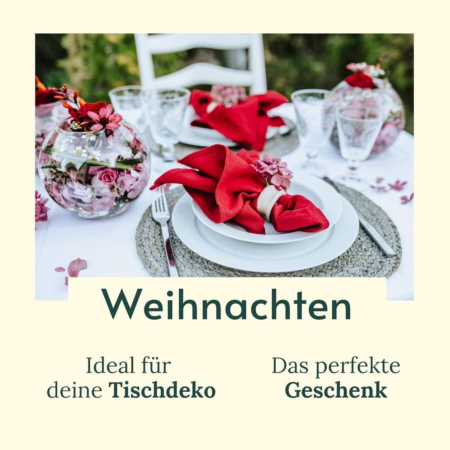 12er-Set Stoffservietten, Grau 12er Set