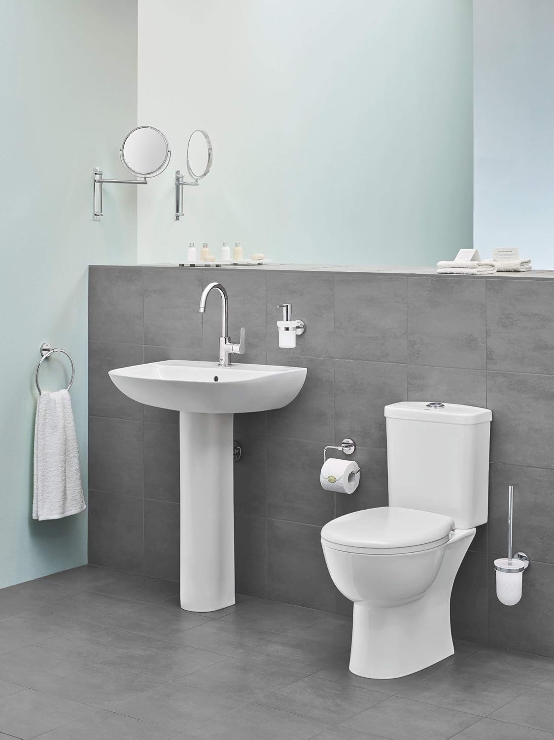 BauEdge Einhand-Waschtischarmatur L-Size, Chrom L-Size Mit Zugstange