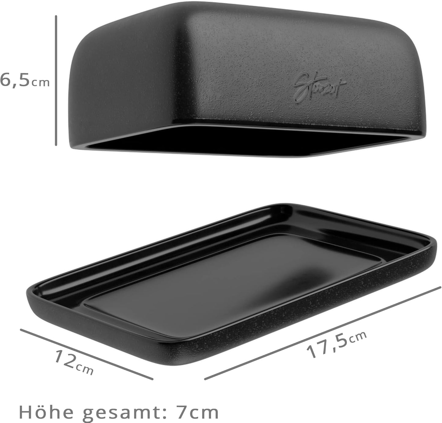 Design Butterdose, Schwarz