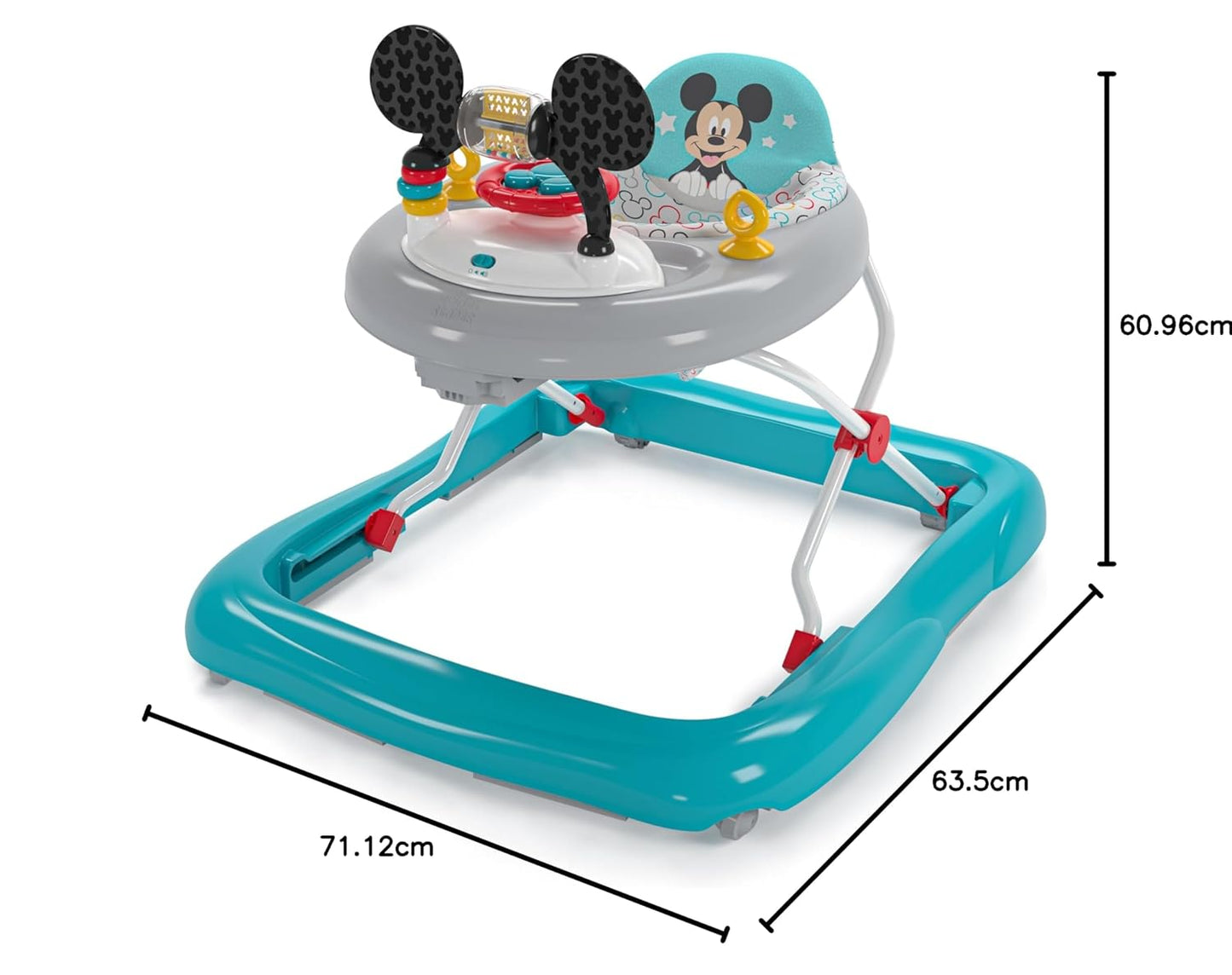 Lauflernhilfe mit Spielstation, Weiss/opulenter Garten