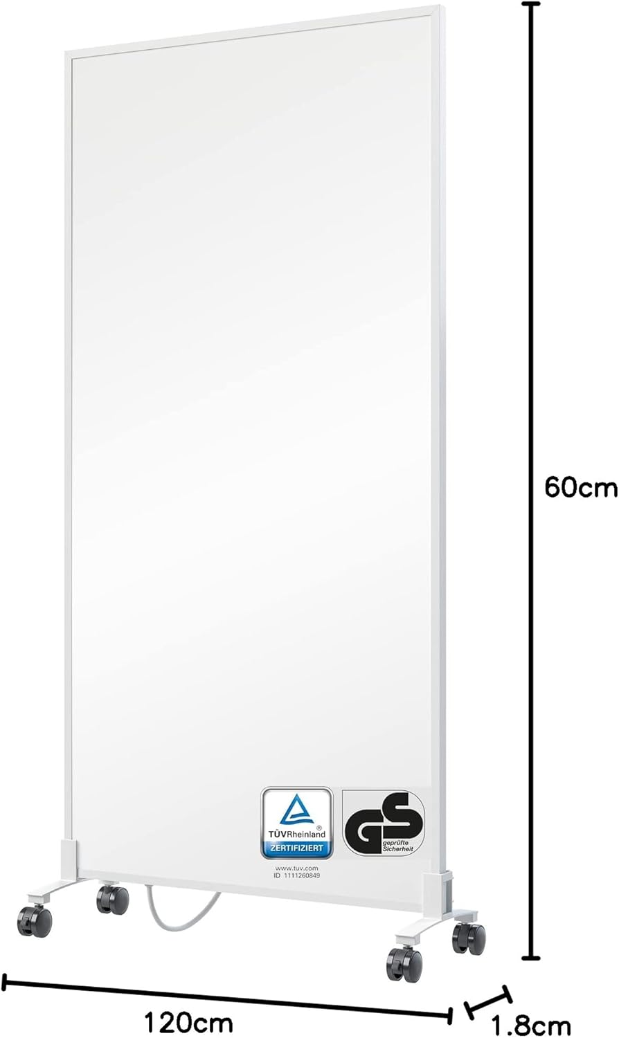 Infrarotheizung, 1200 Watt Weiss - Ohne Thermostat