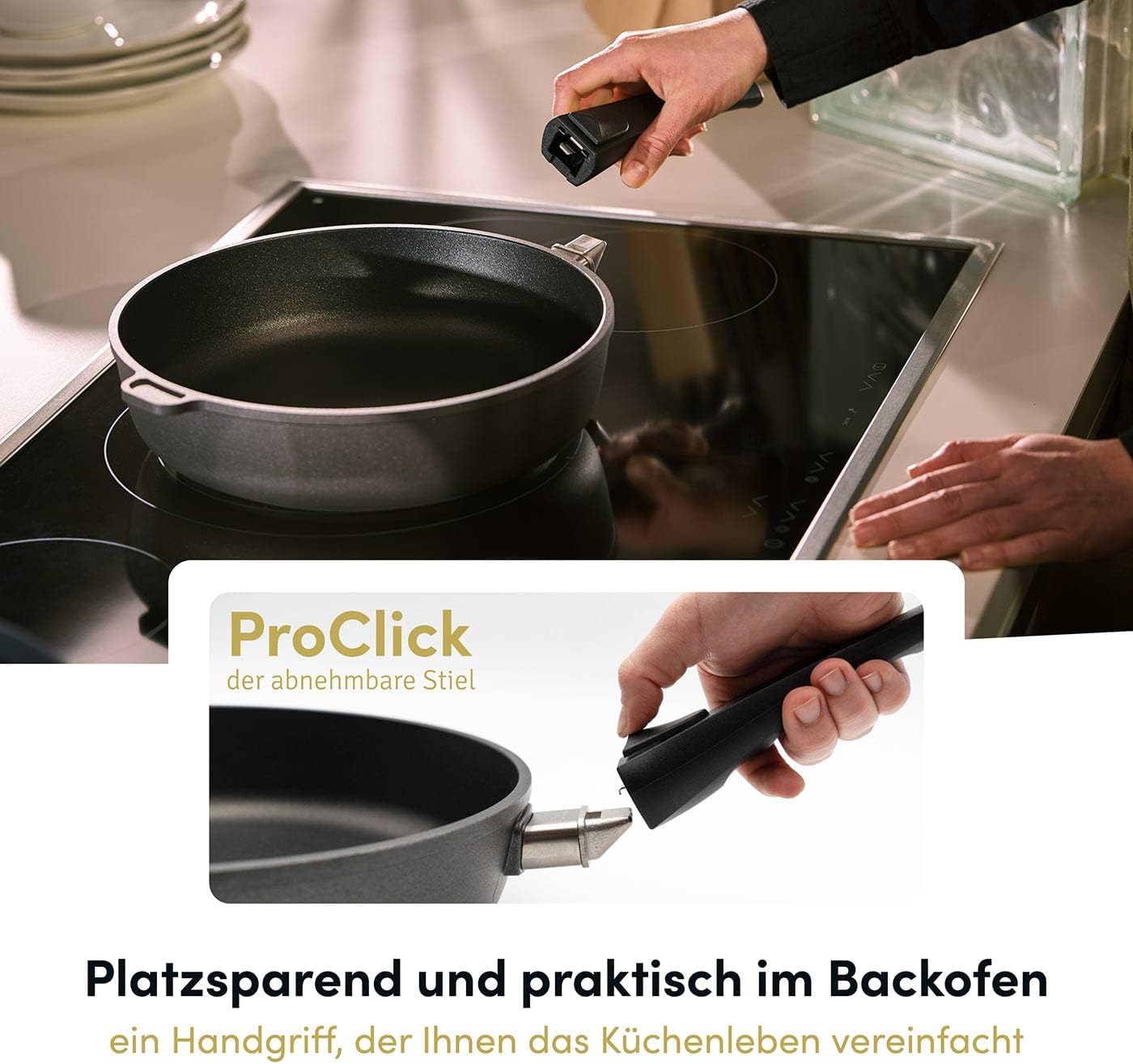 Aluguss Pfannenset mit Glasdeckel