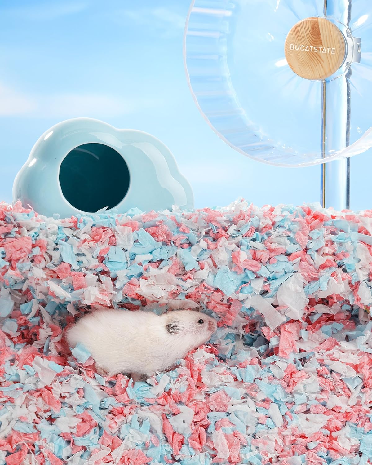 Hamster- und Kleintierstreu, staubfrei & saugfähig, 101L Weiss