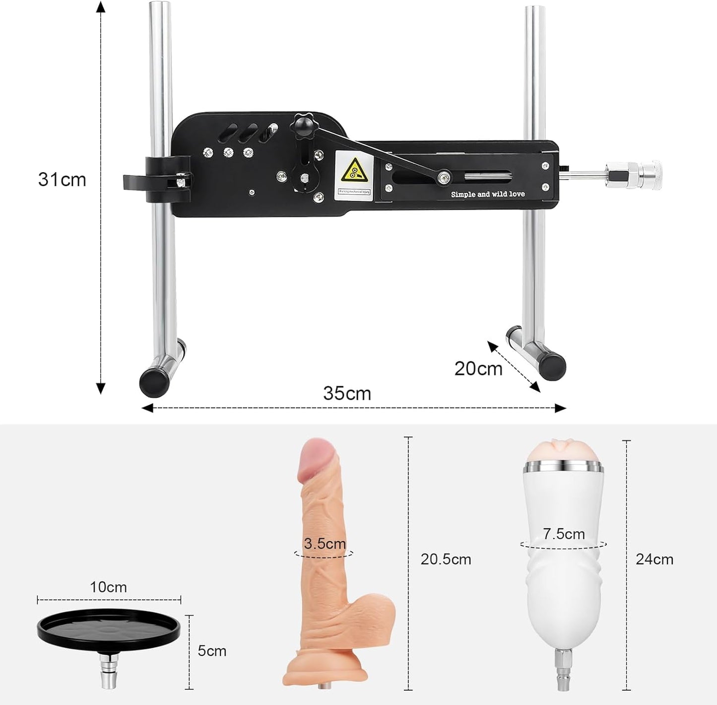 Sexmaschine mit Masturbator für Männer & Frauen