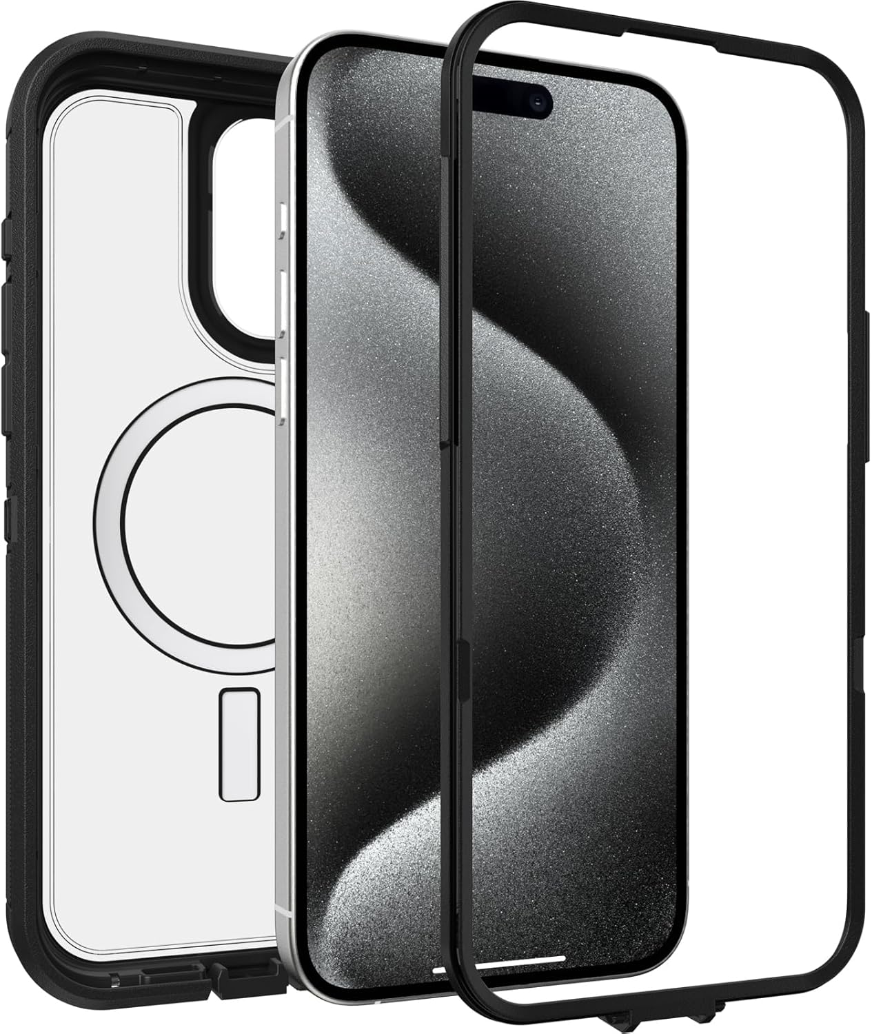 Defender XT, iPhone 15 Pro Max, Transparent/Schwarz