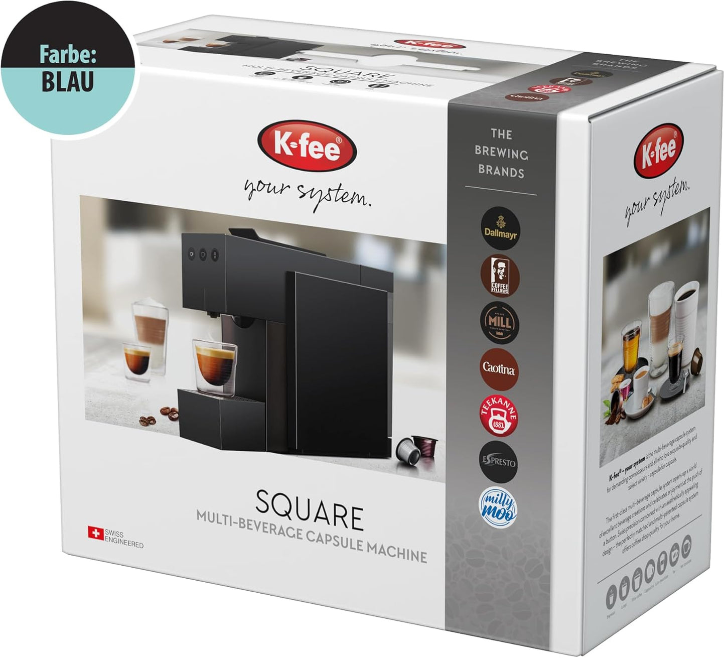Kapselmaschine für Kaffee, Tee & Kakao, Tropical Blau