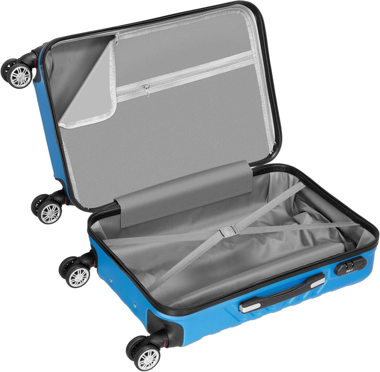 3-teiliges Hartschalenkoffer-Set, Blau
