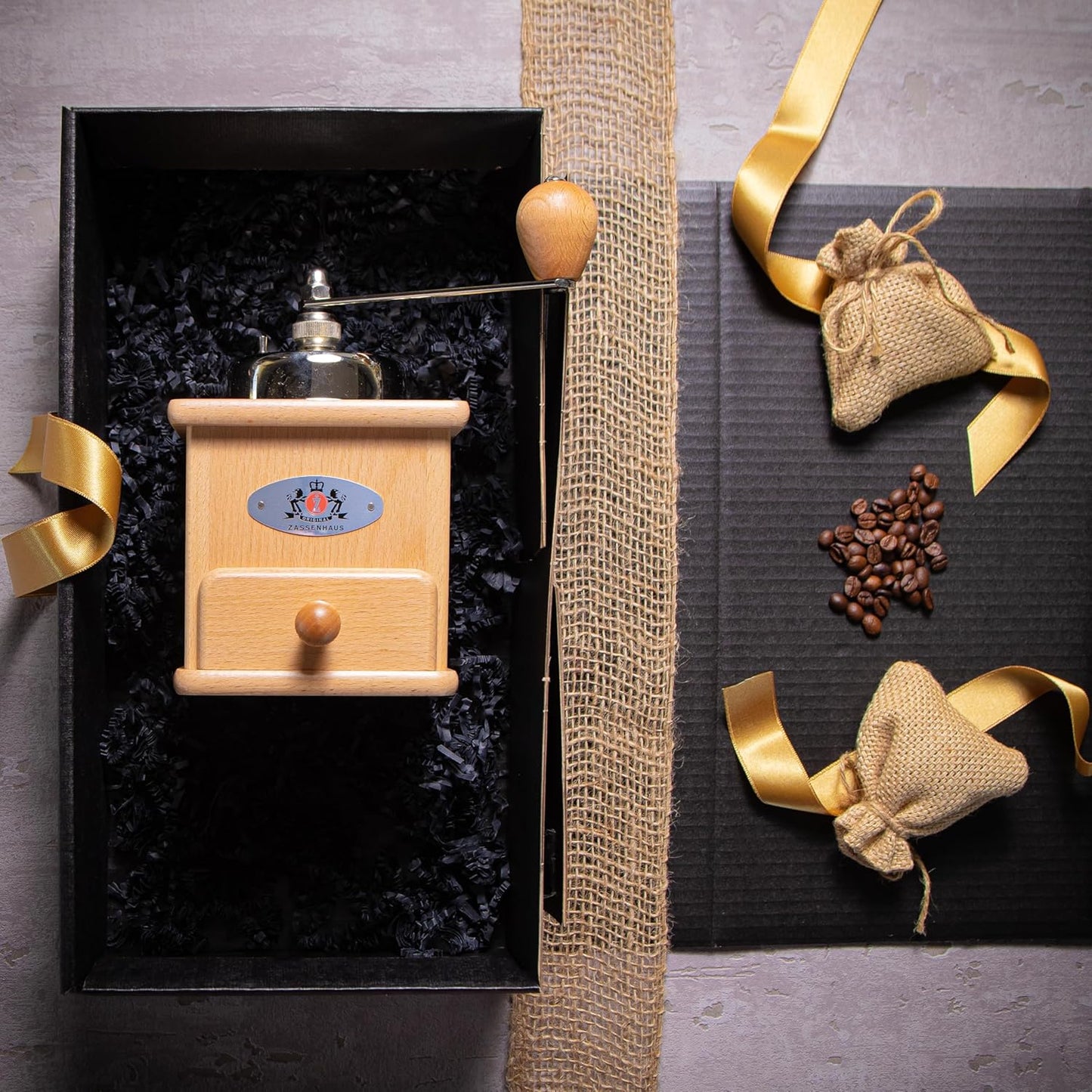 Manuelle Kaffeemühle Brasilia mit Mahlgradverstellung, natur