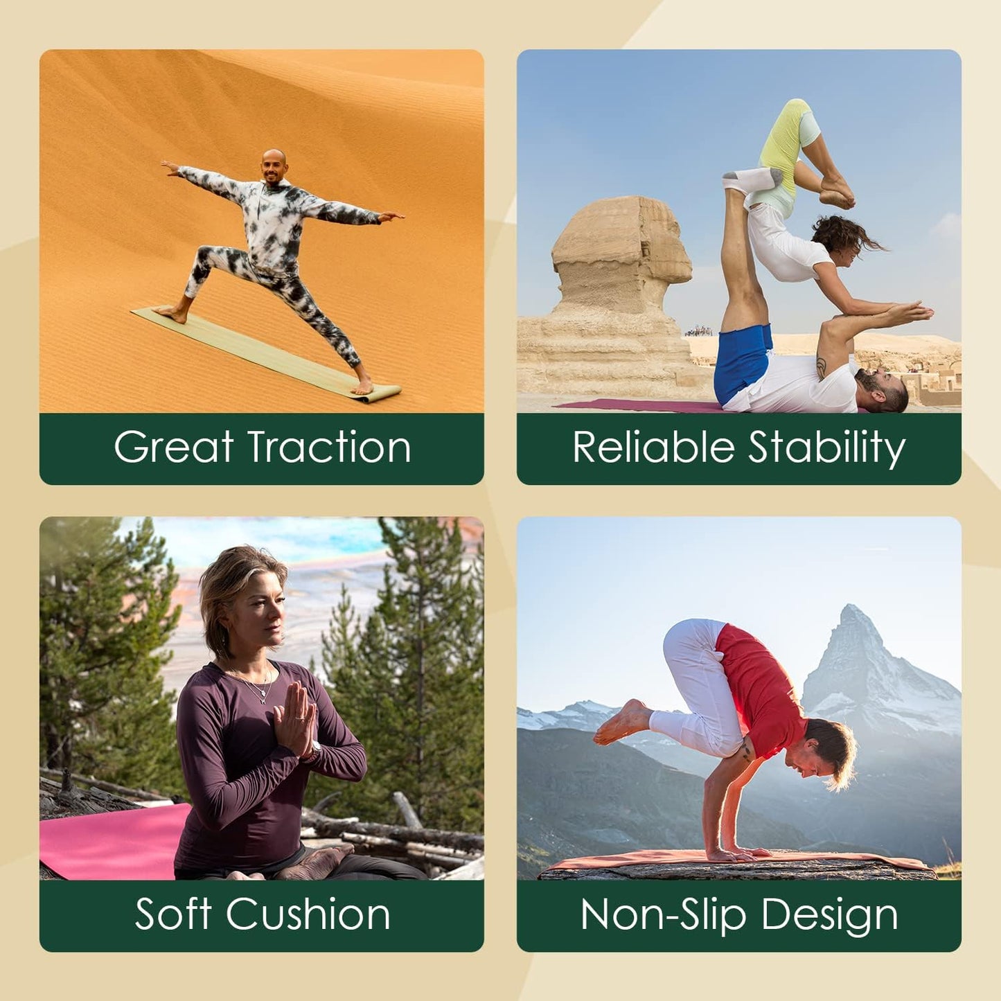 Harmony Yogamatte für sicheren Halt, himbeer ; 1 EA
