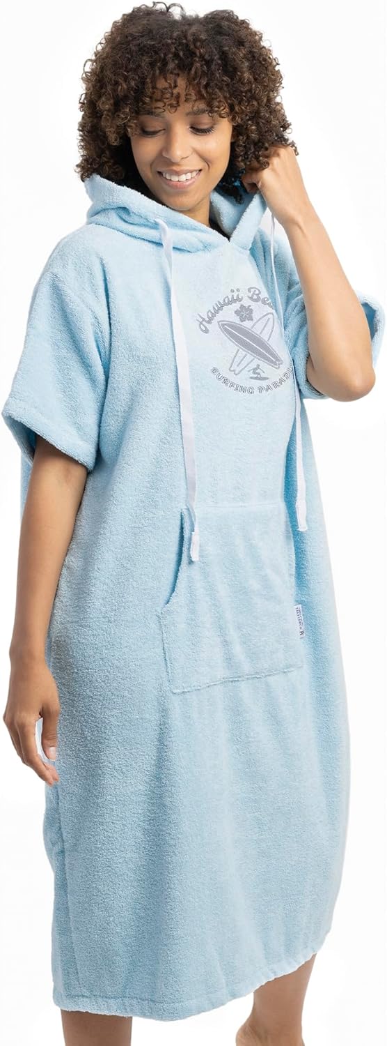 Badeponcho Unisex, L-XL Hellblau