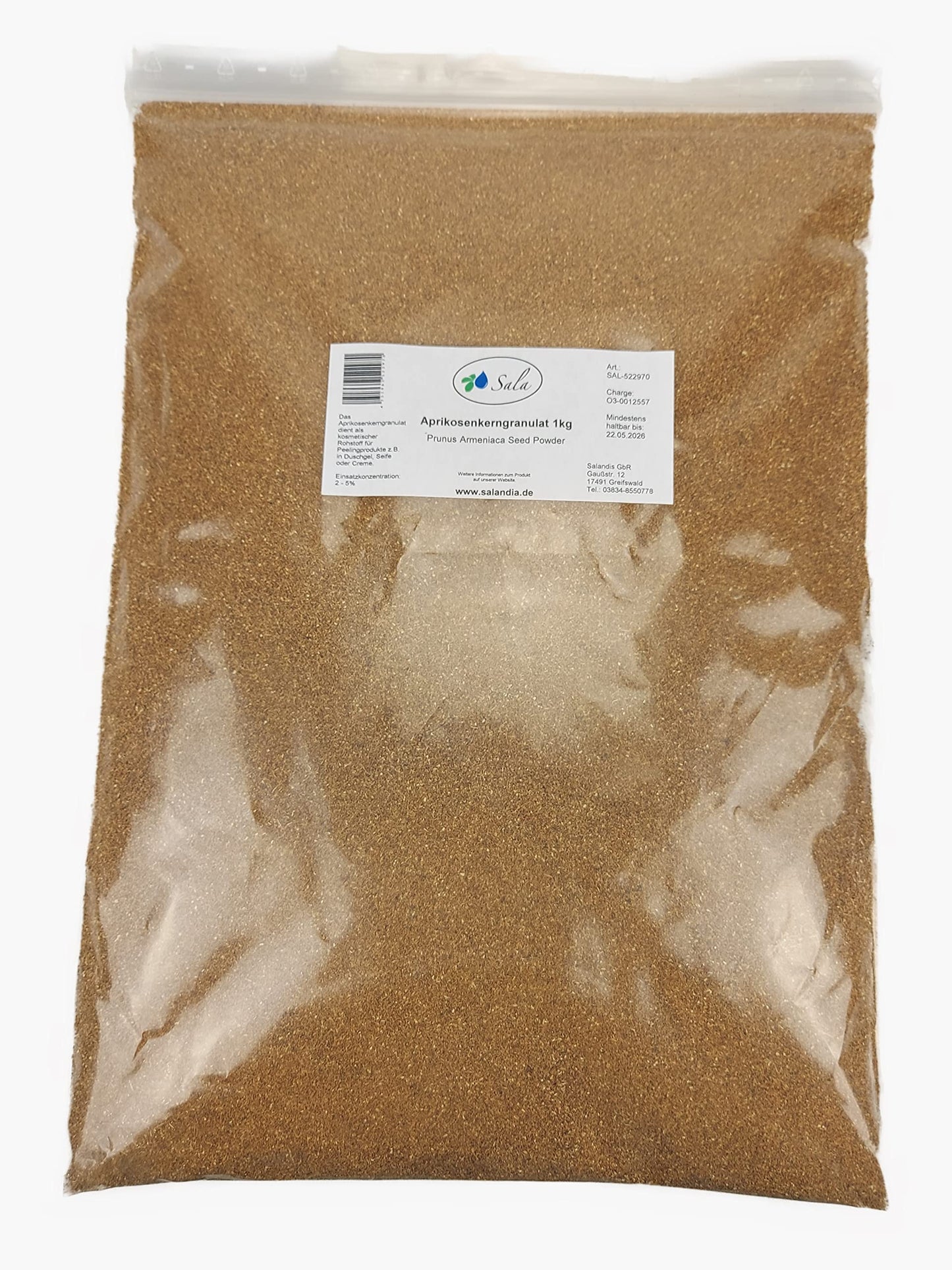 Aprikosenkerngranulat Peeling (1 kg Beutel), 1 kg Beutel