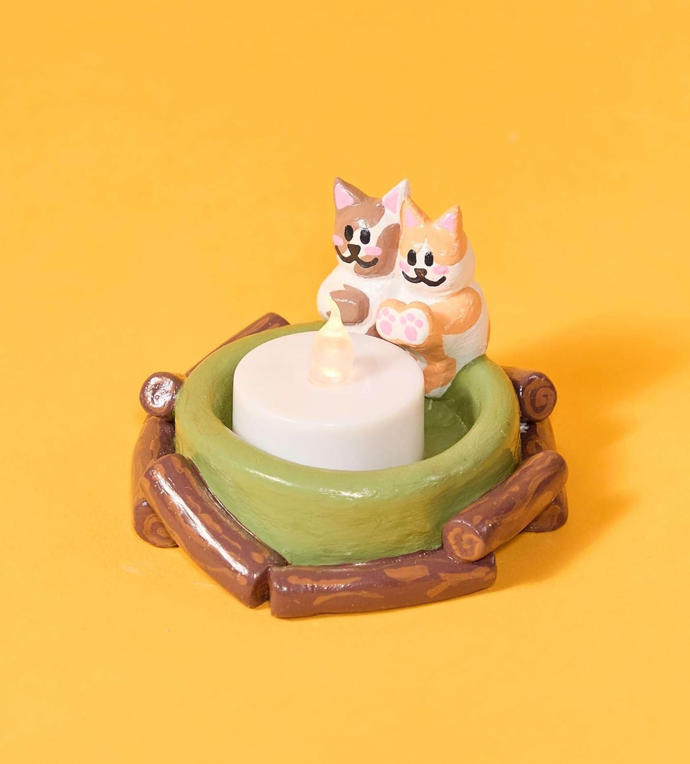 Mini-Töpfer-Set für Erwachsene (Lufttrocknend), Lagerfeuer-Kätzchen