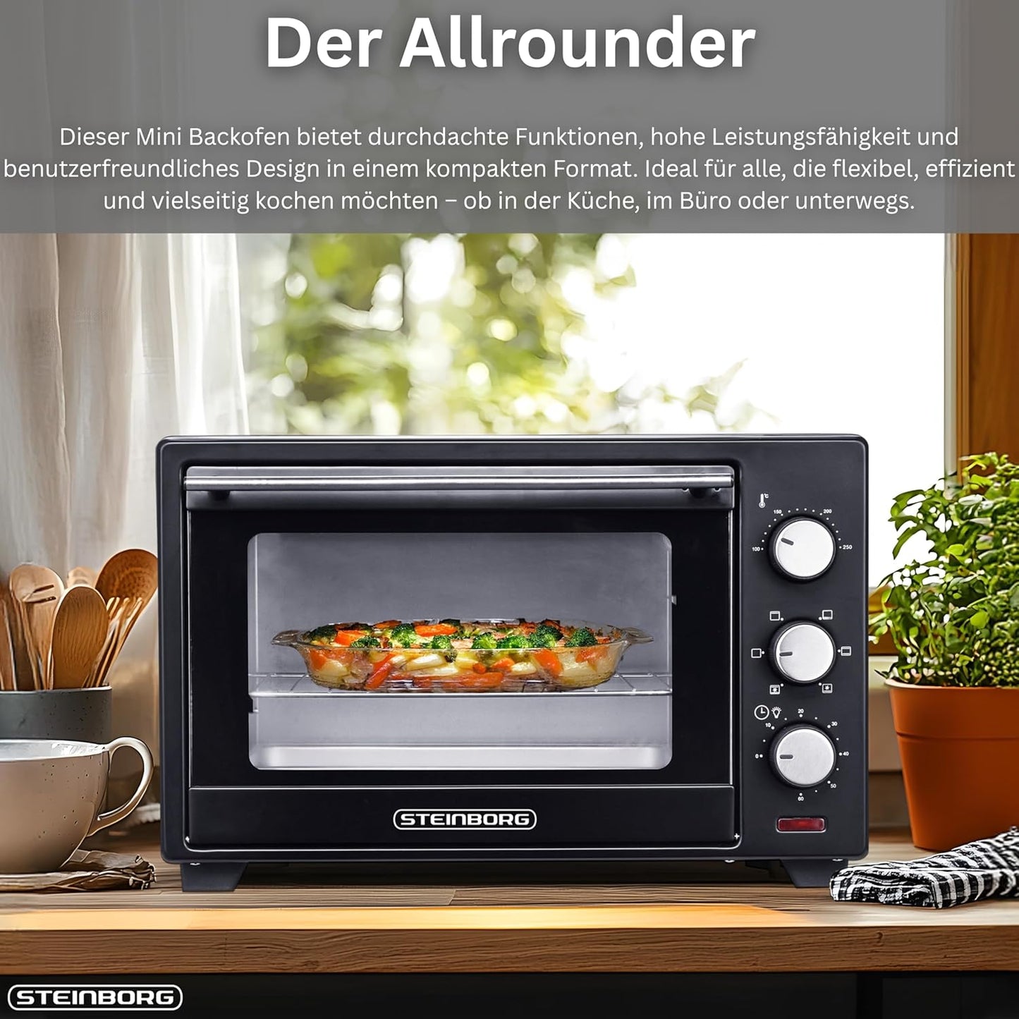 Mini Backofen mit Umluft
