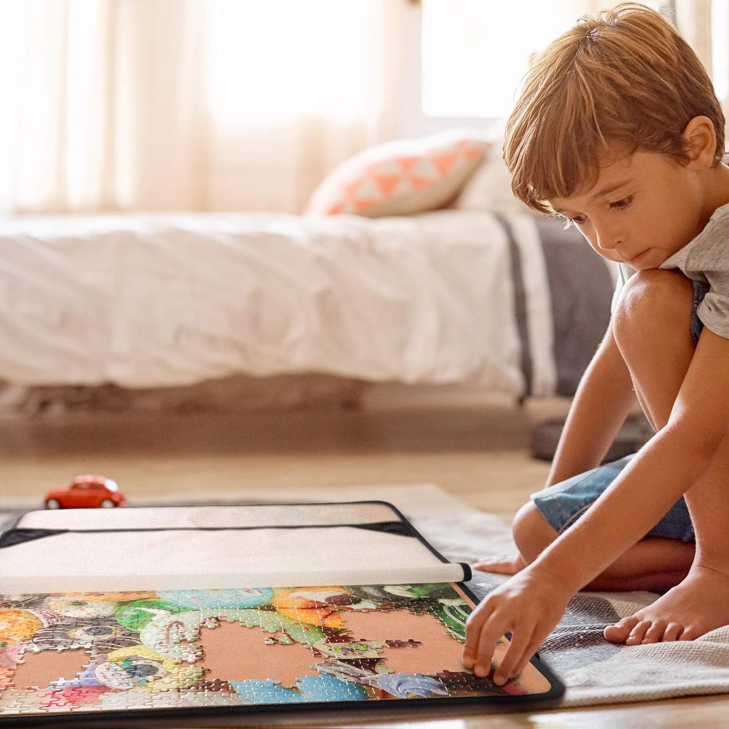 Puzzle-Board mit staubdichter Abdeckung (für 1500 Teile), Khaki