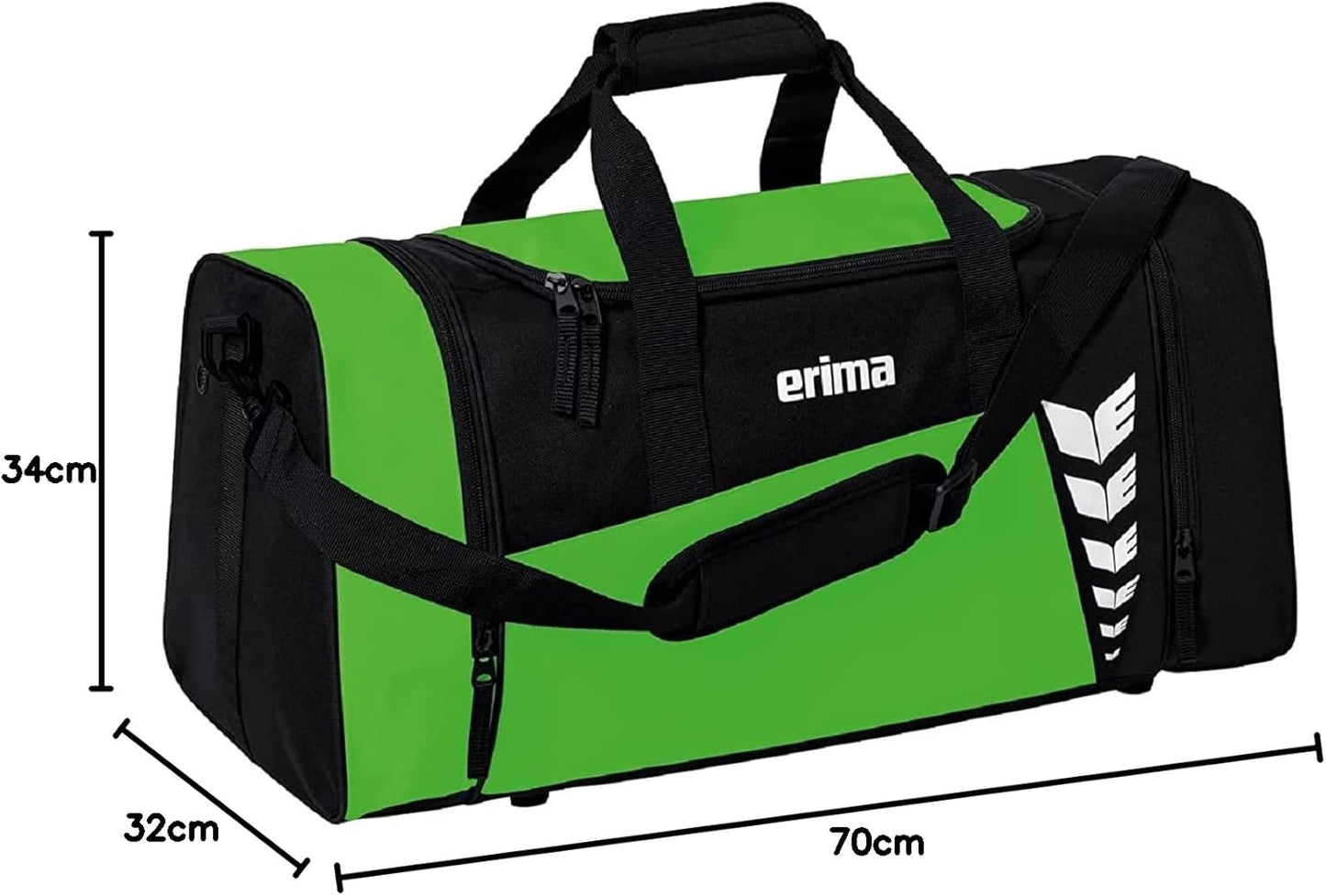 SIX WINGS Sporttasche, M Green/Schwarz