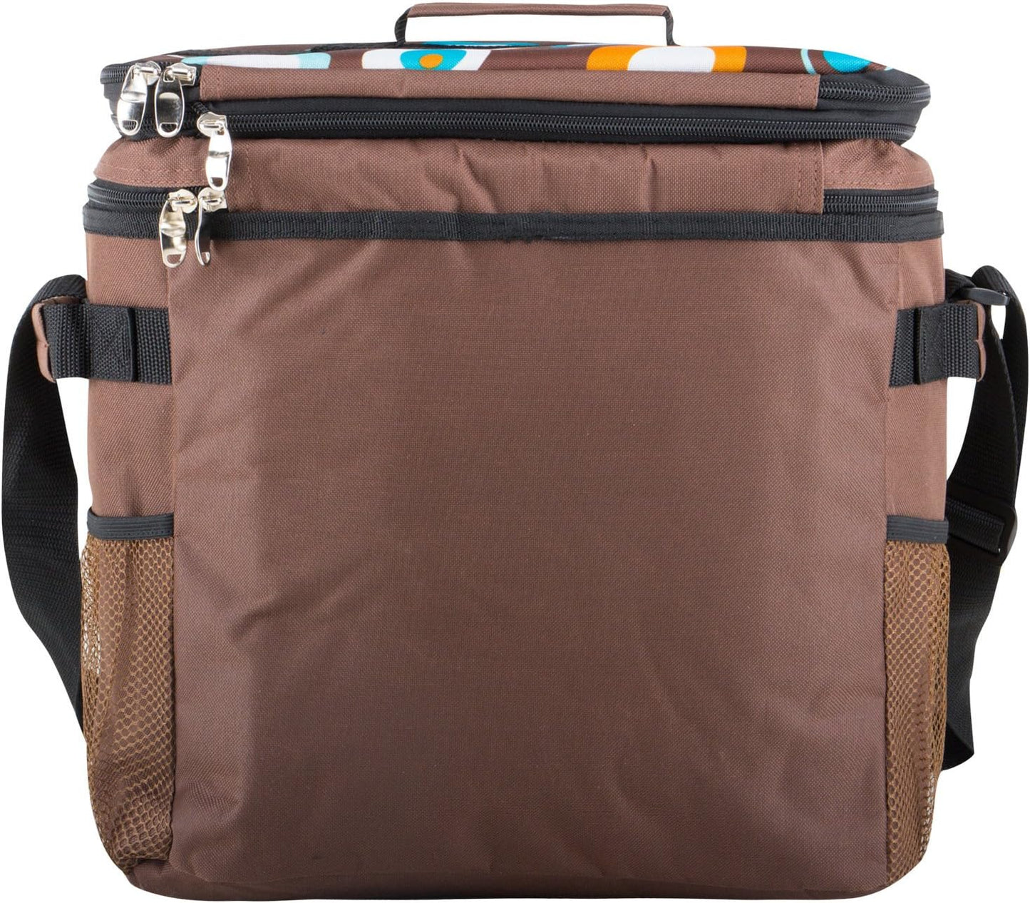 Picknicktasche mit Kühltasche und Zubehör, Braun