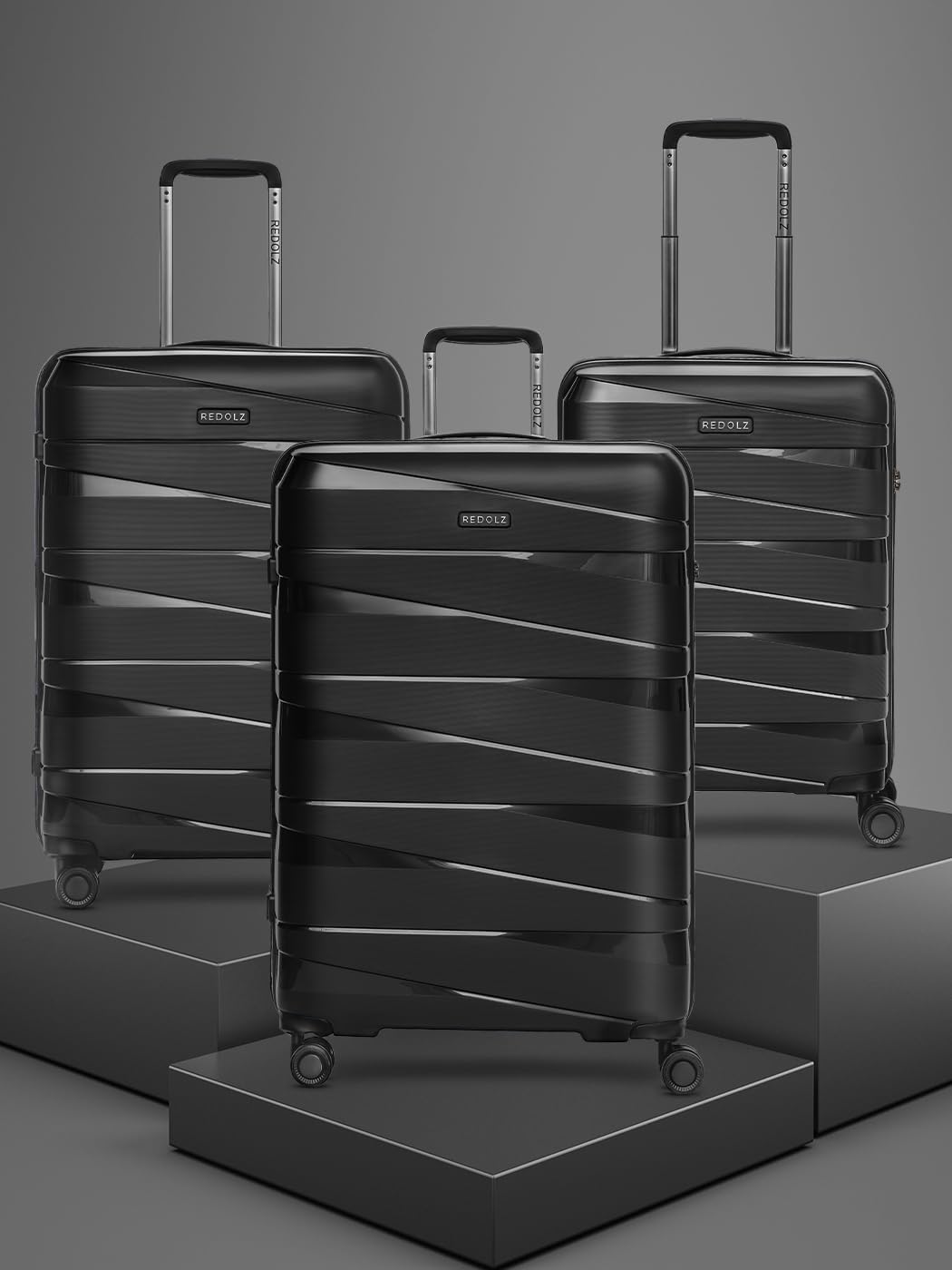 Essentials 10 Hartschalen Koffer-Set 3-teilig, Black-metallic Kofferset (3-teilig)