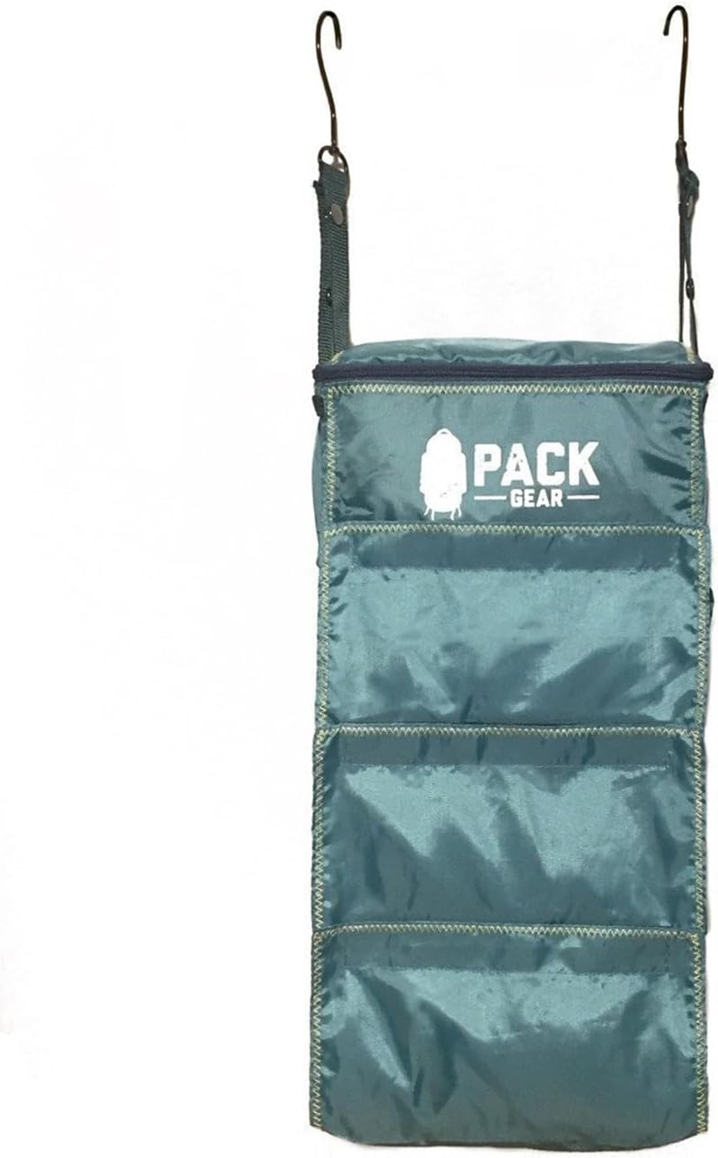Koffer-Organizer Hängeregal für Handgepäck, Small (Carry-On) - Velcro Grün, Einfarbig