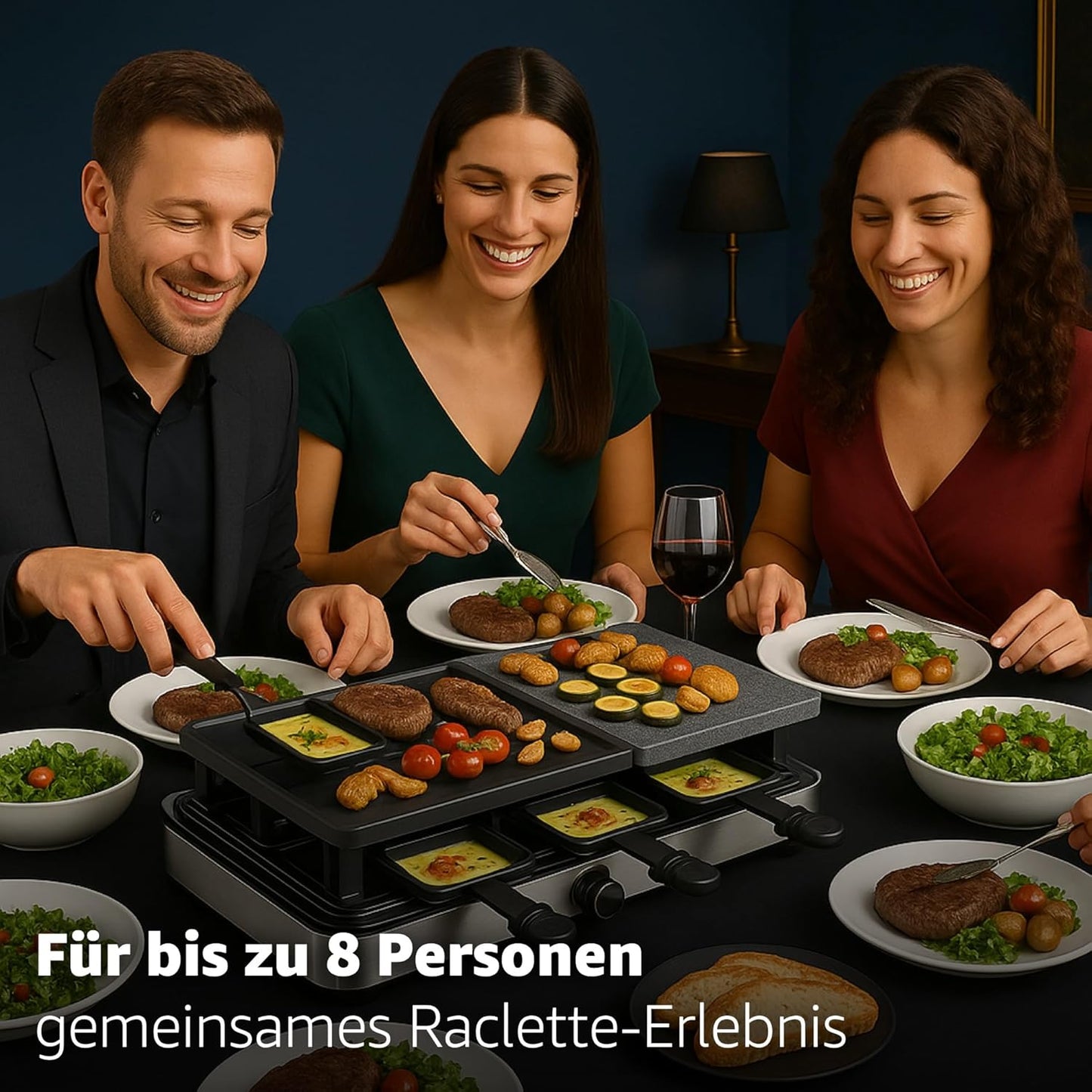 Raclette-Set für 8 Personen, Eckig