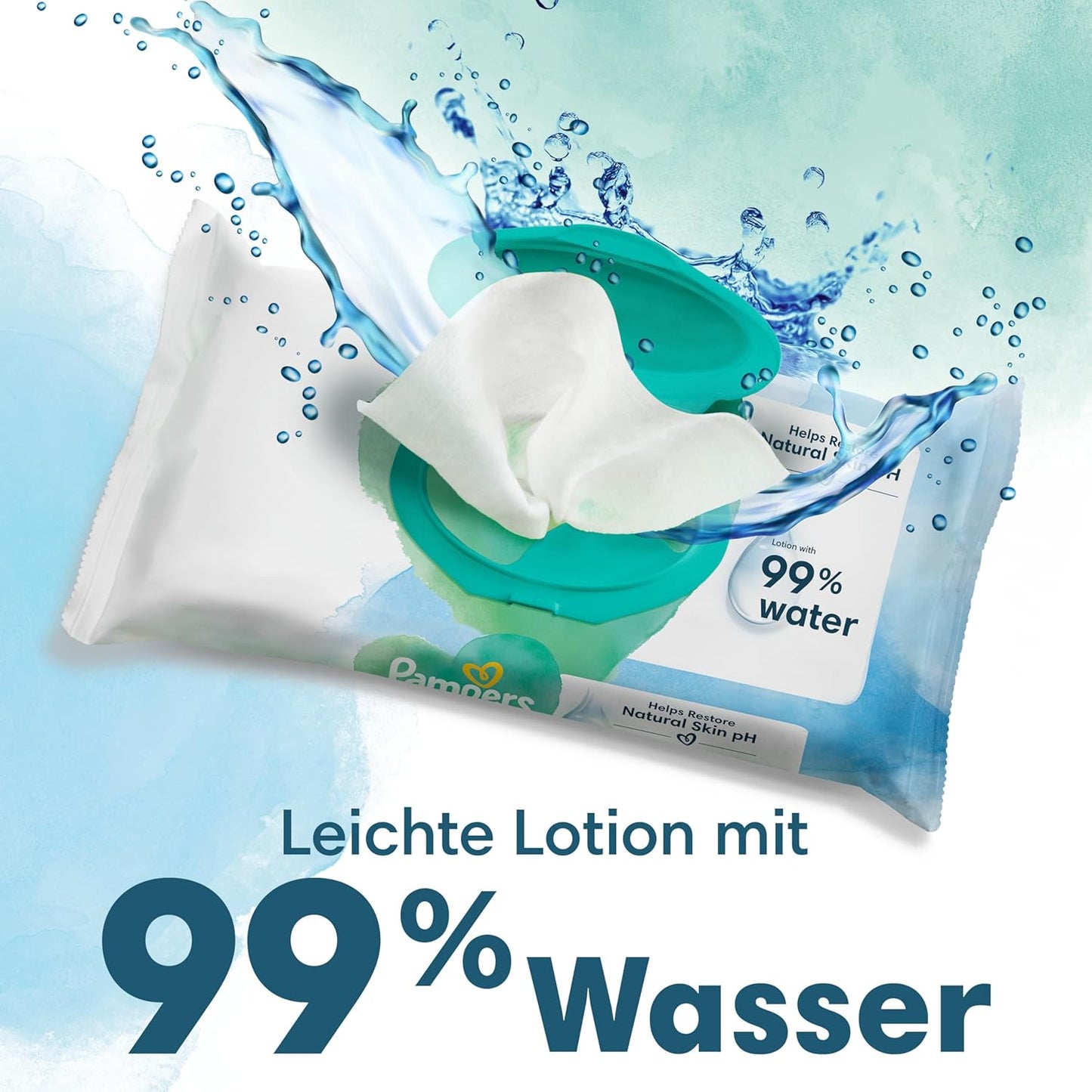 Baby Feuchttücher Harmonie Aqua, Aqua 144 stück (1er Pack)