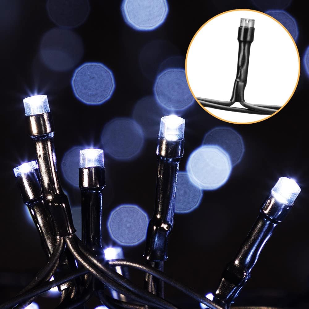 Fairy lights, Kaltweiss - Schwarzes Kabel 200 LED
