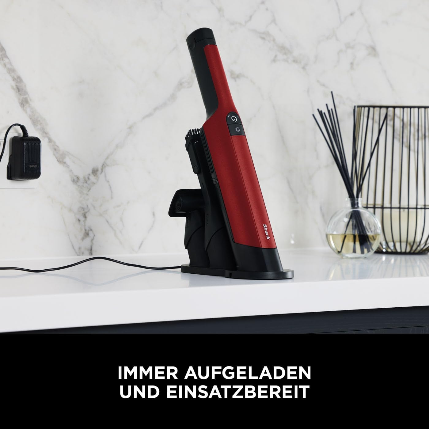 WandVac 2.0 Handstaubsauger mit Boost-Modus, 15 Minuten Laufzeit Orangerot