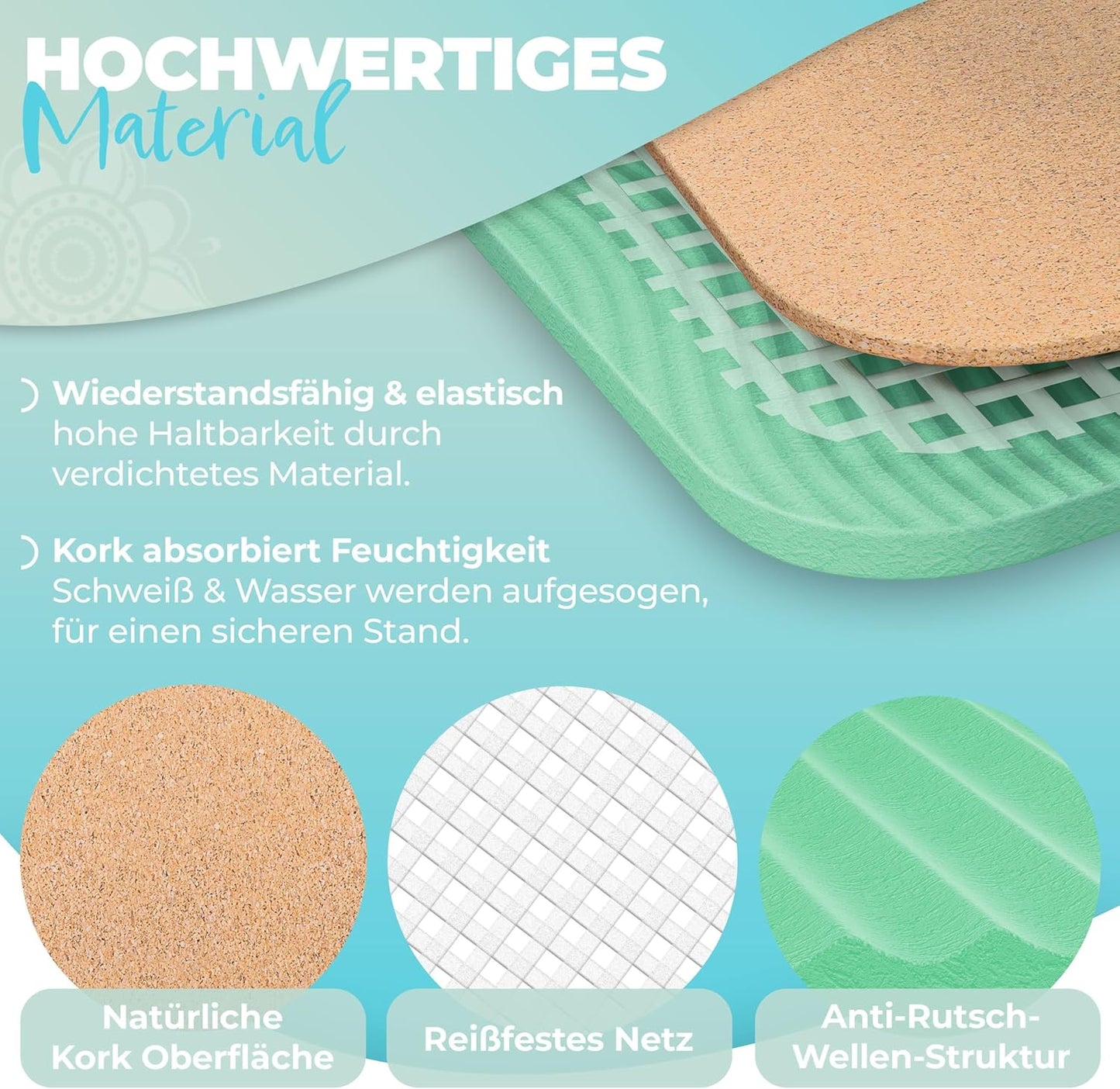 Yogamatten-Set, Mint Grün