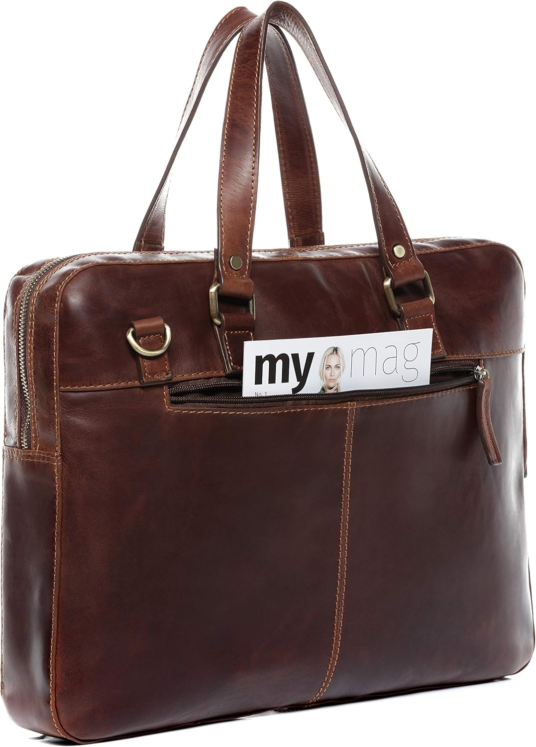 Laptoptasche, Braun-cognac