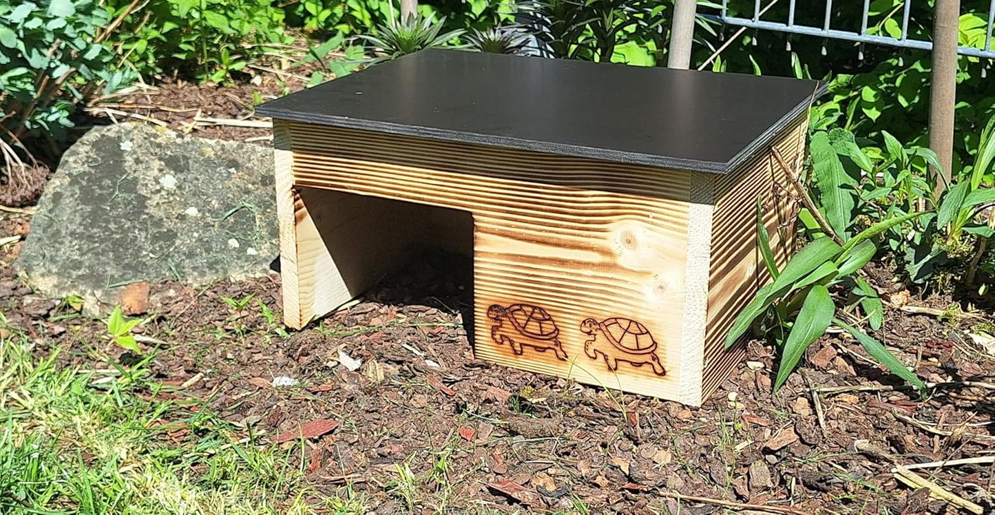 Wetterfestes Schildkrötenhaus, Gebrannt Produktabmessungen25T cm x 35B cm x 22H cm