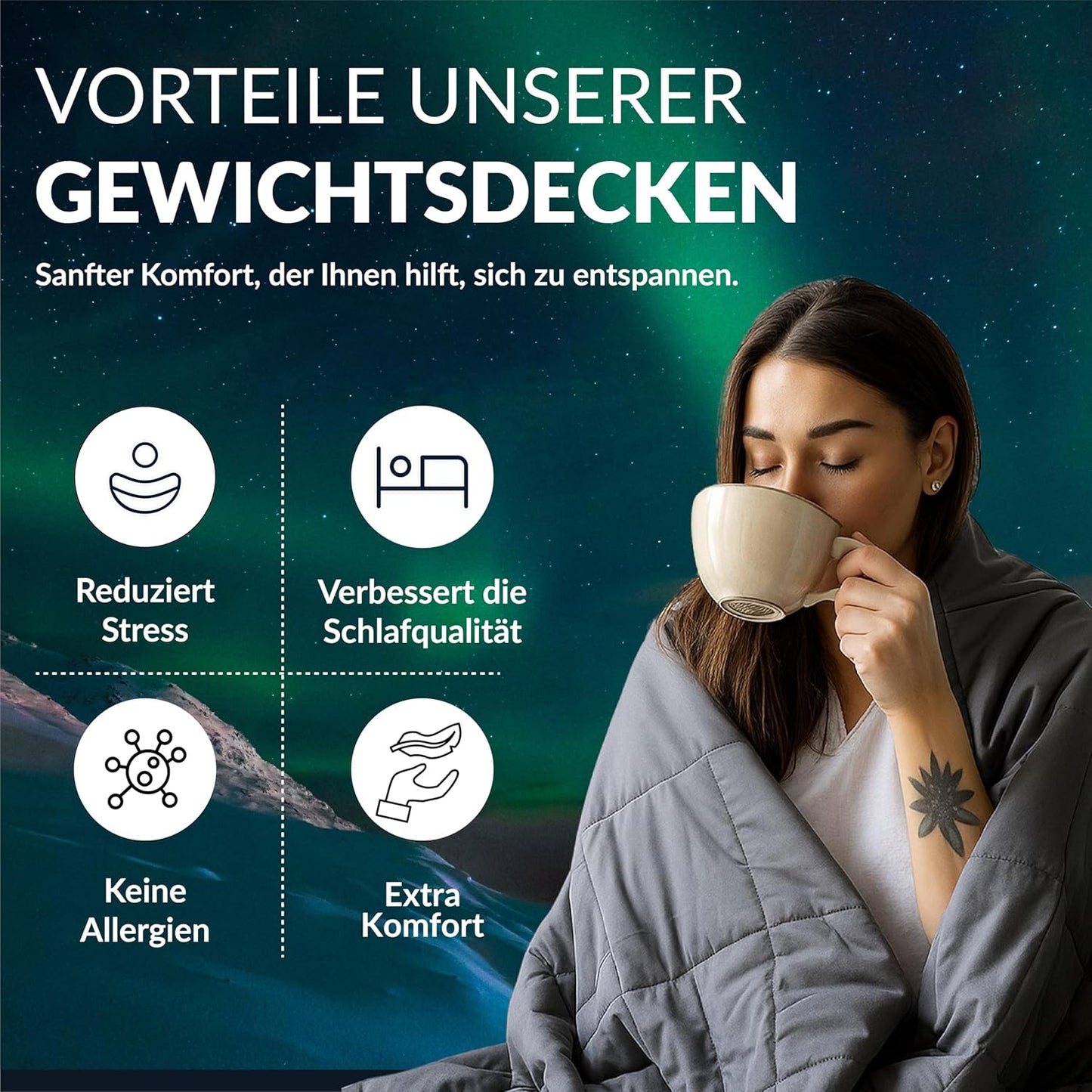 Gewichtsdecke für Erwachsene, 155 X 220 CM 7.0 Kilogramm