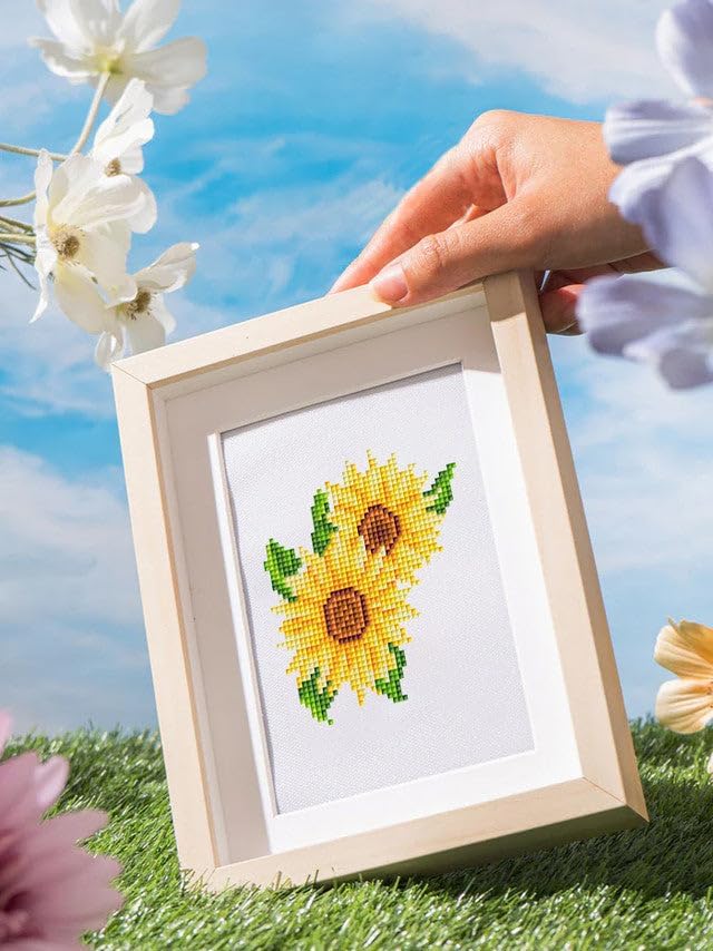 Diamond Painting Mini Serie Blumen, 12 Stück á 15x18 cm, Blumen PROBLEMYOUMUSTCHECK