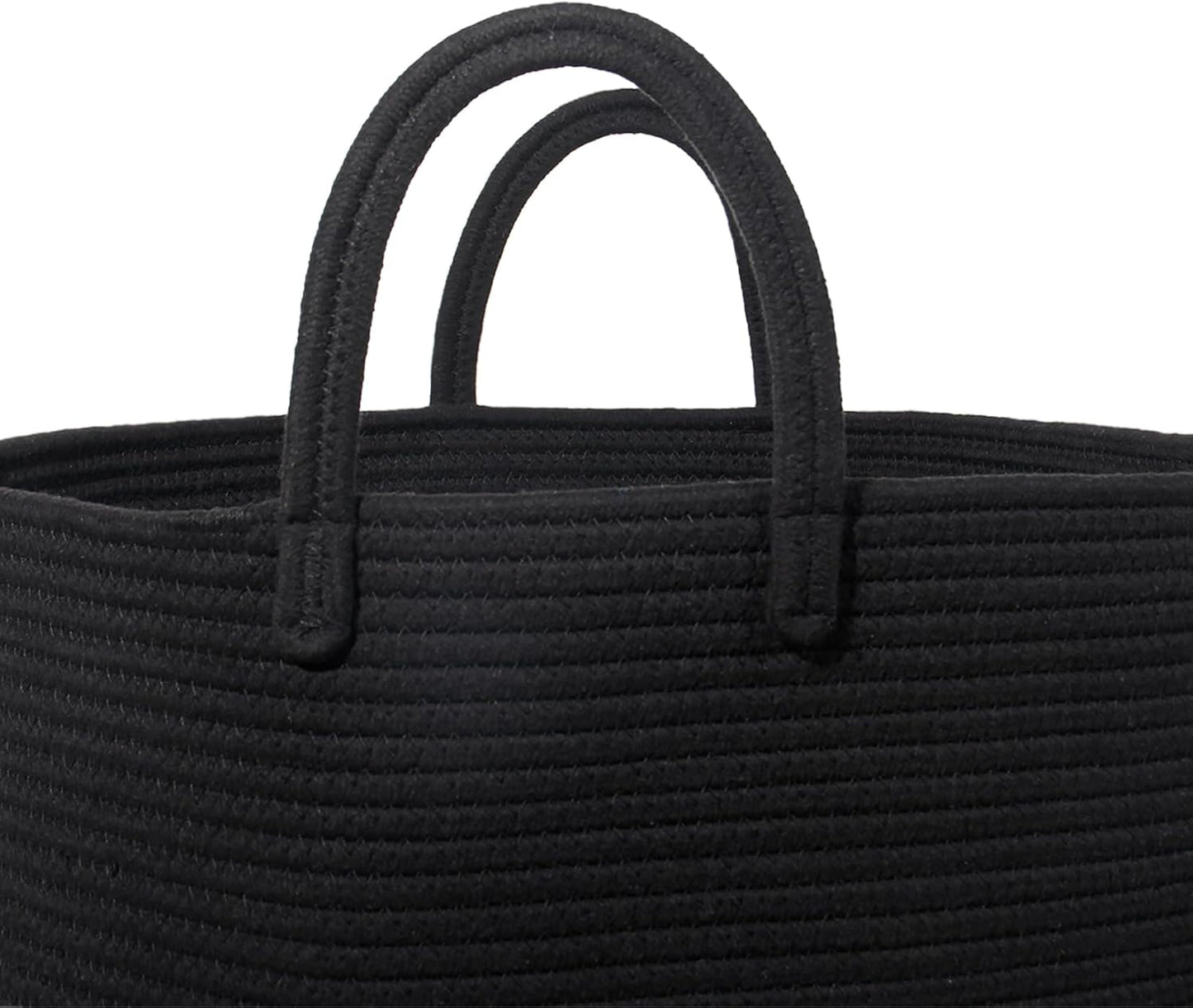 Wäschesammler mit Henkel, Schwarz D 38 x H 50 CM