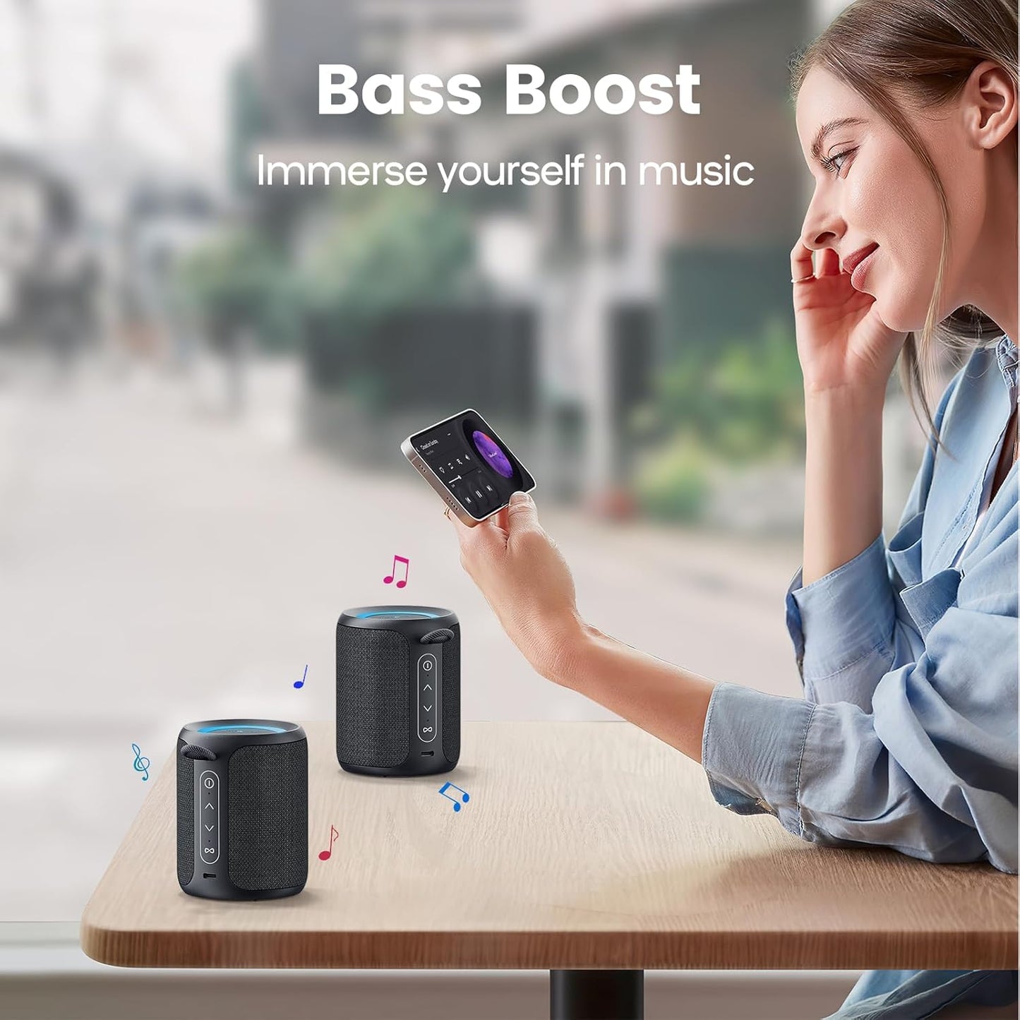 Tragbare Musikbox, Schwarz