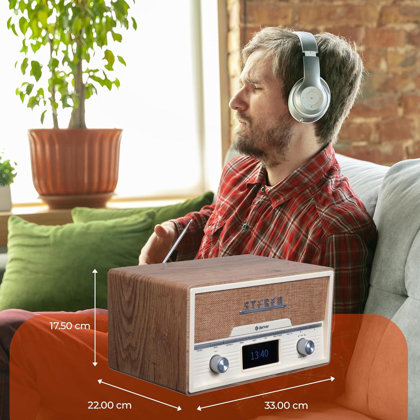 Retro Radio MDA-525, Hellbraun